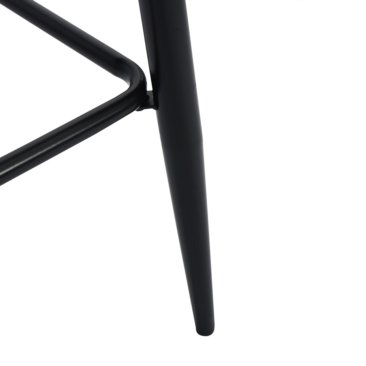 Homy Casa HASEEB Terry Cream Black Leg  2 PCS 27" Bar Stool Modern Bar Seating Open Box