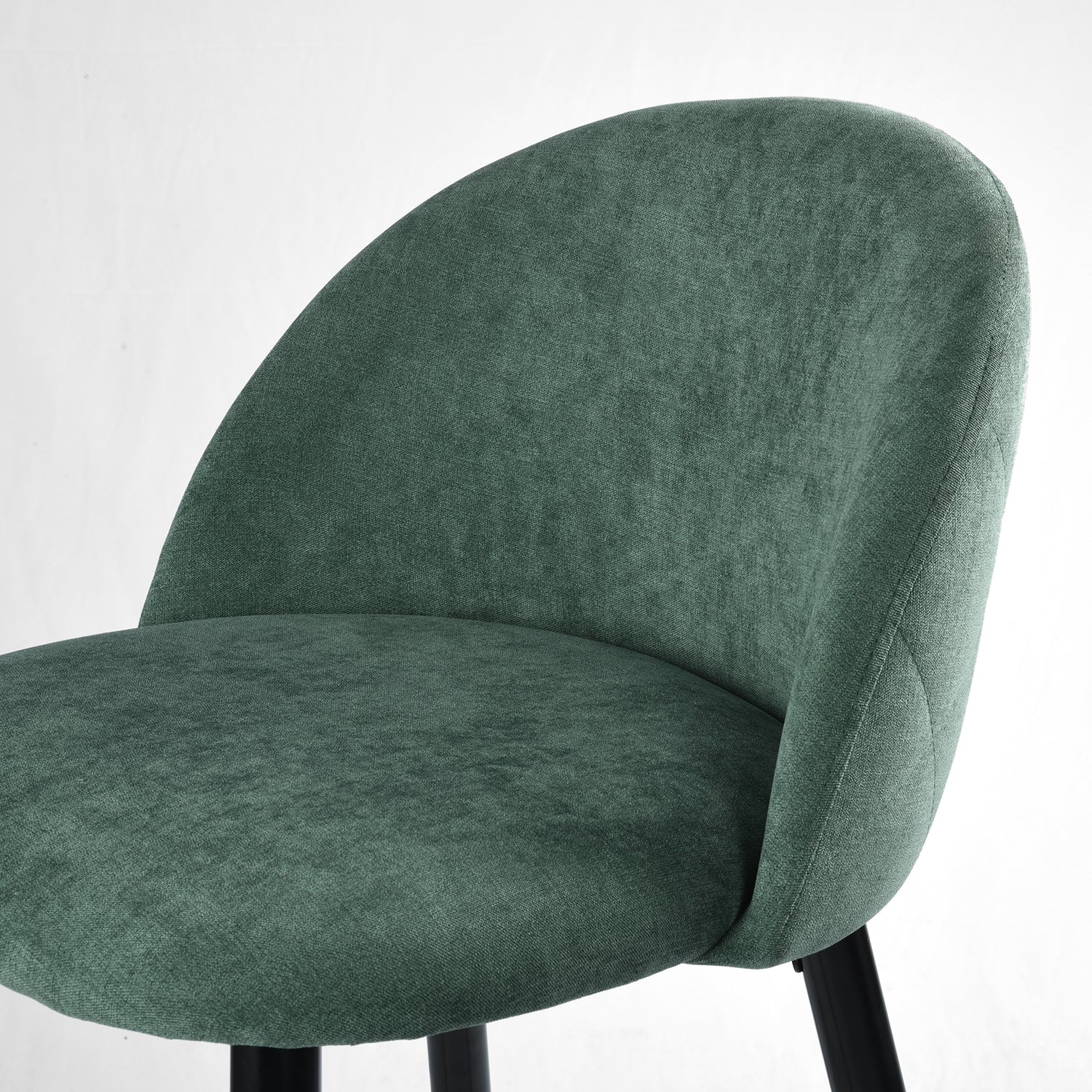 Homy Casa HASEEB BAR 30 Teal Terry Black Leg Bar Stool "18.31" W x 19.88" D x 39.37" H Bar Seating