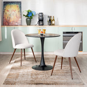 Haven Stylish high back Dining Chairs with Walnut Legs-HOMY CASA