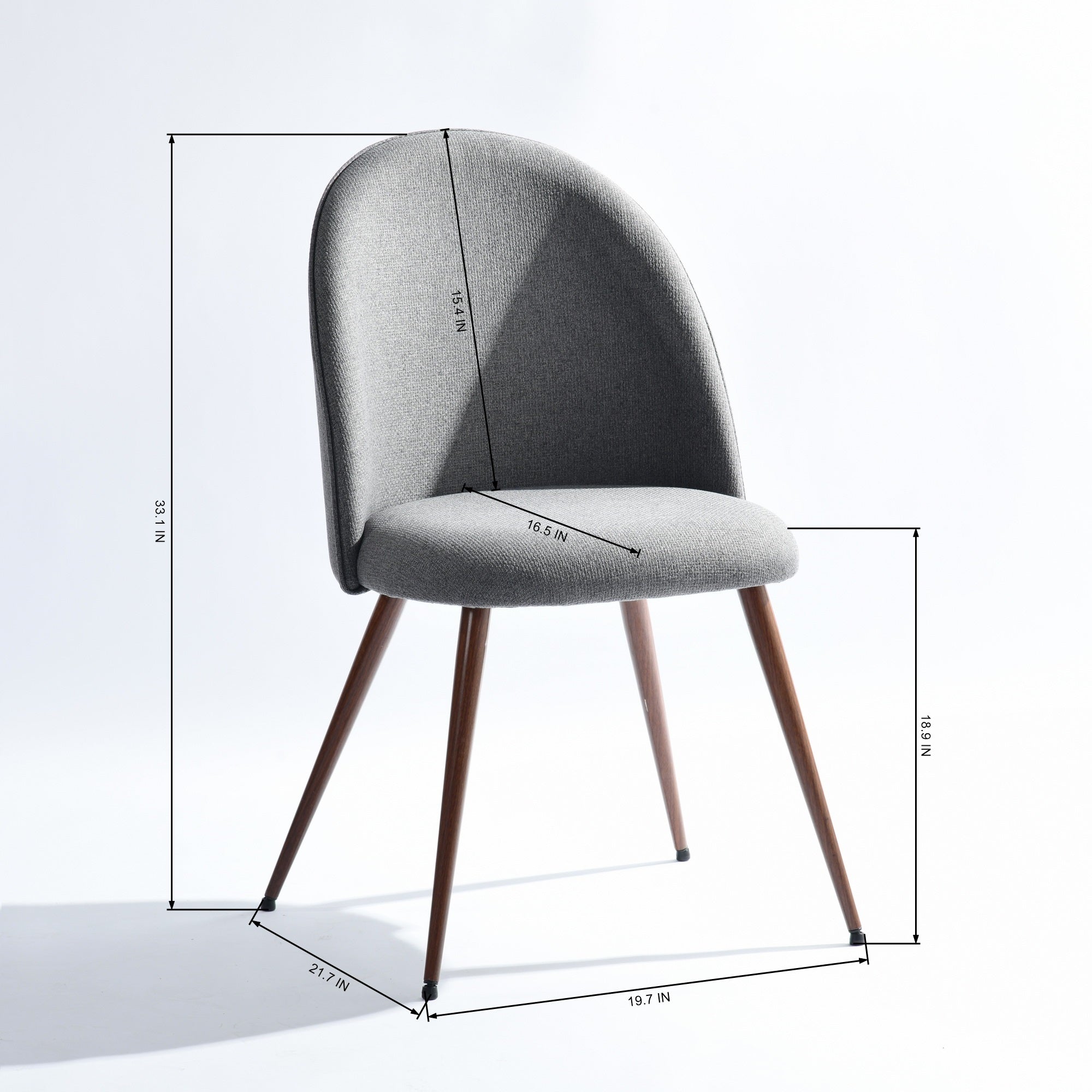 Haven High Back Fabric Upholsted Dining Chair Set of 2