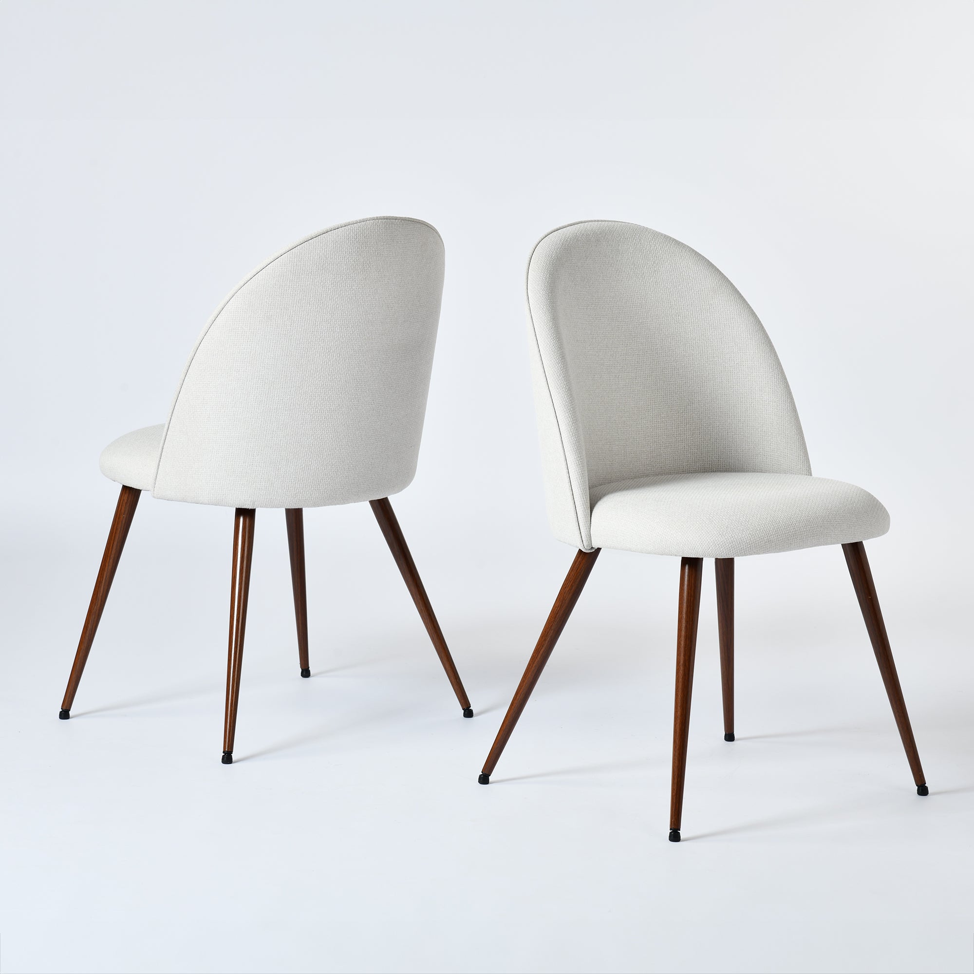 Homy Casa HAVEN Fabric Beige Dining Chair Set "20.08''L x 21.06''W x 33.07''H" for Kitchen and Dining Room