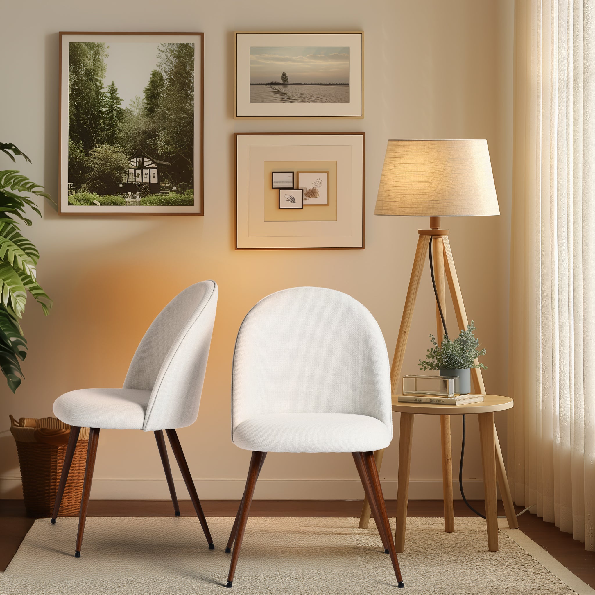 Homy Casa STOGER 7PC Dining Set 74.8" Extendable Oval Table with 6 Haven Upholstered High Back Chairs Open Box