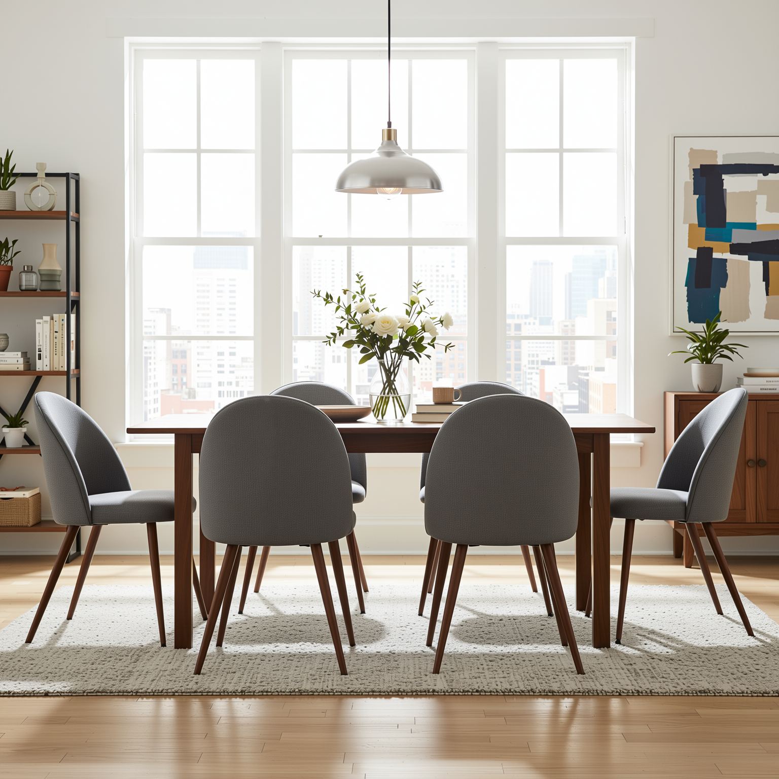 Haven High Back Upholsted Dining Chairs Set of 6