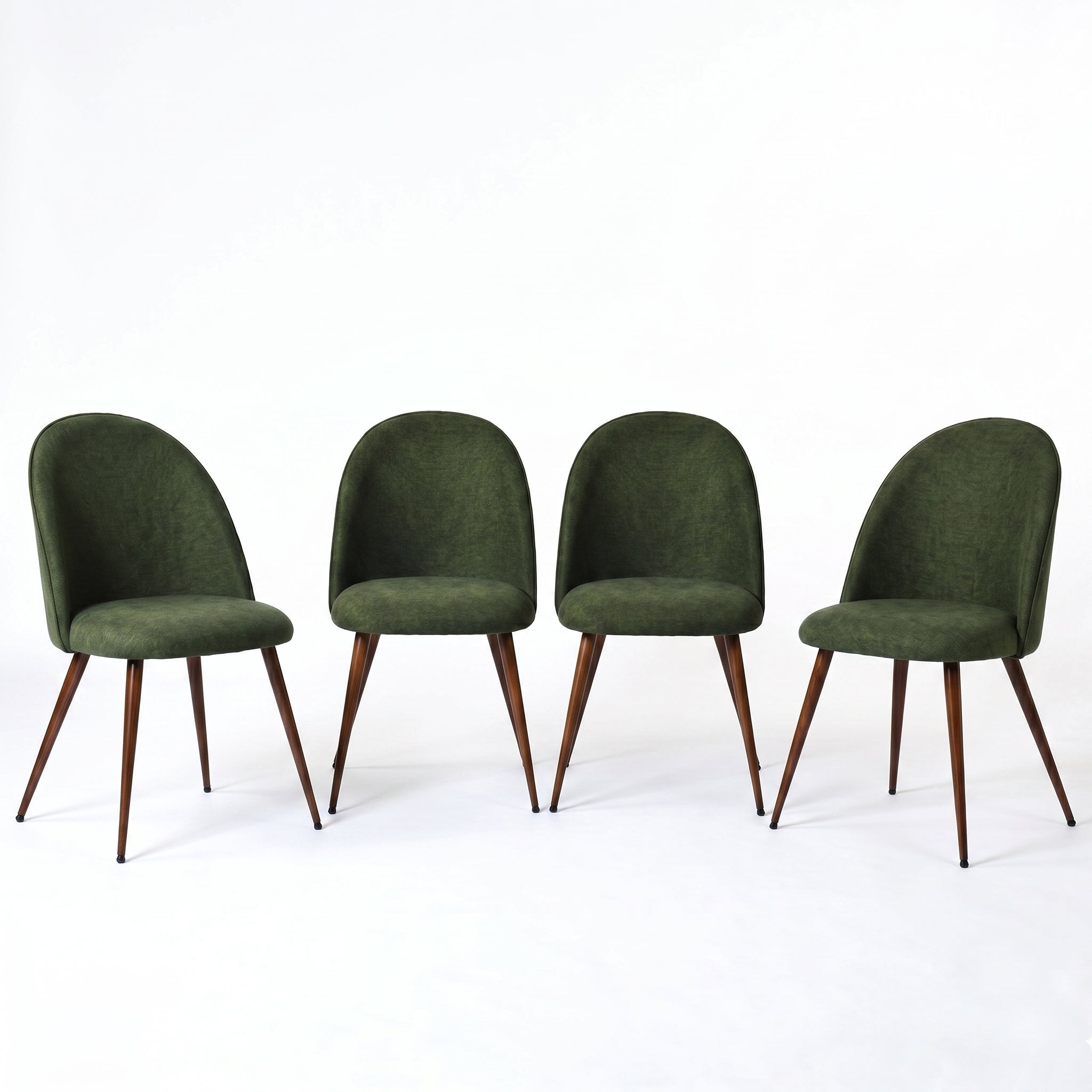 Haven Set of 4 High Back Fabric Upholsted Dining Chairs