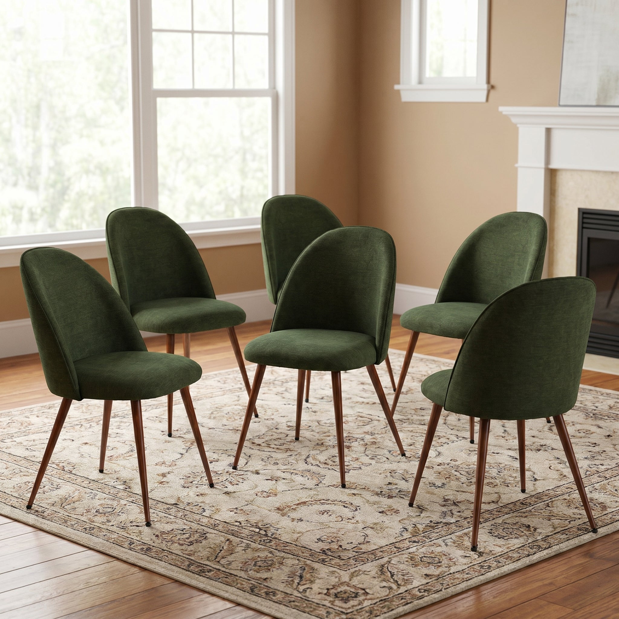 Haven High Back Upholsted Dining Chairs Set of 6