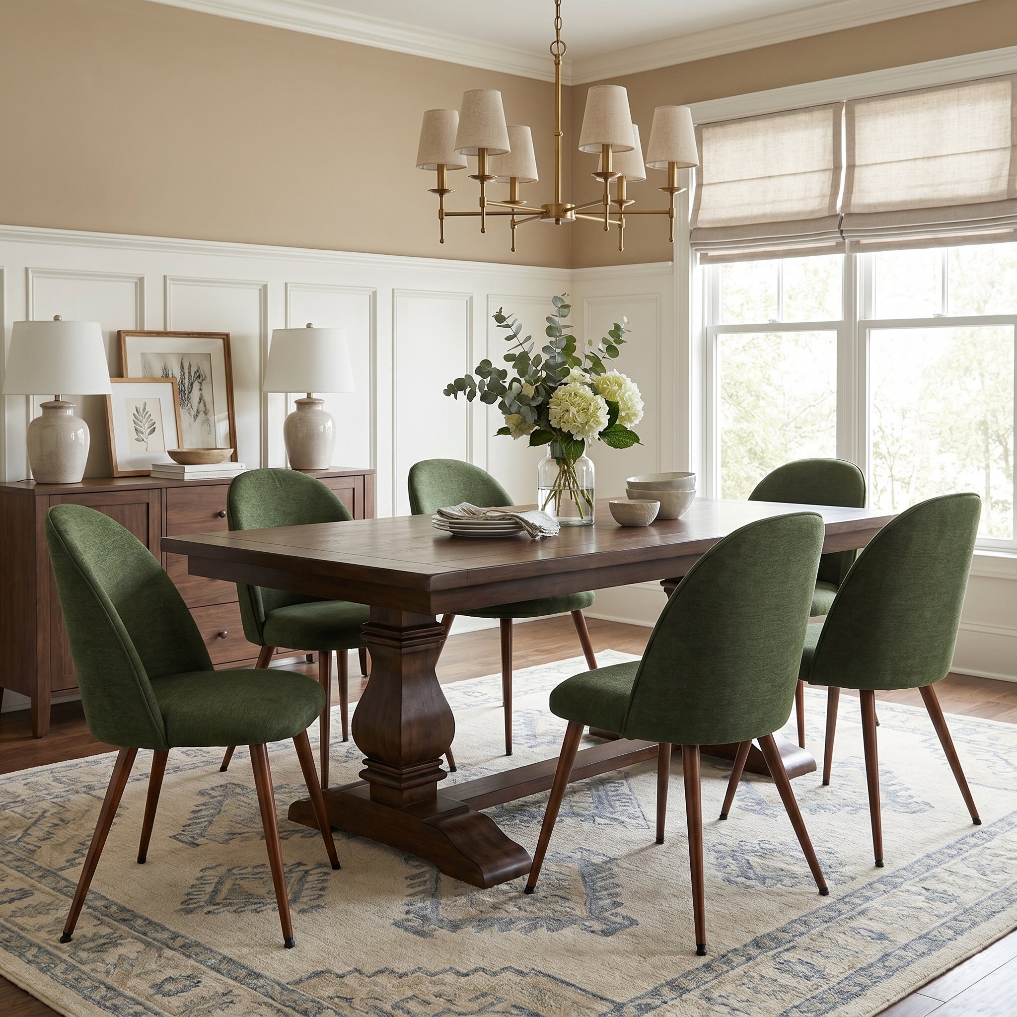 Haven High Back Upholsted Dining Chairs Set of 6