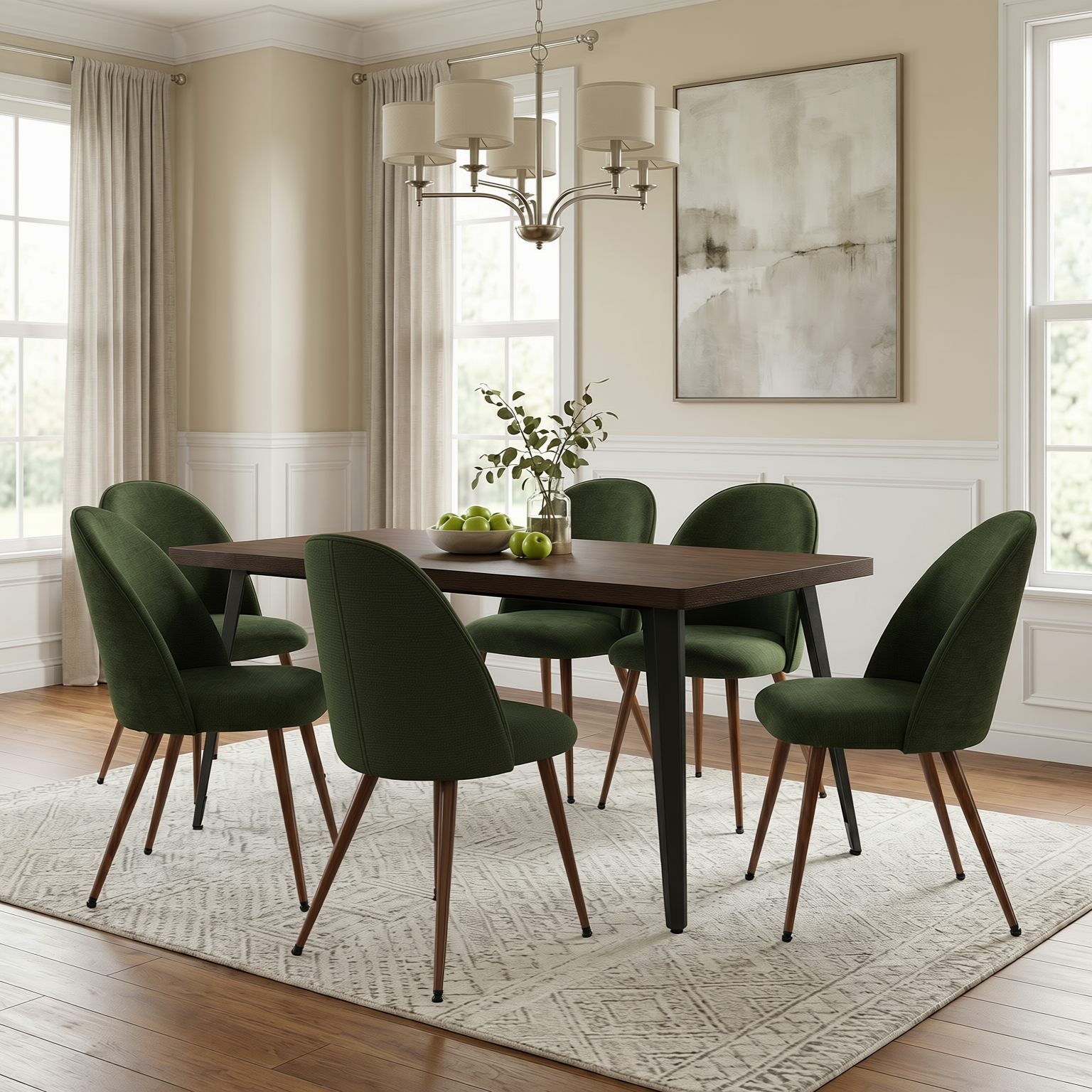 Haven High Back Upholsted Dining Chairs Set of 6