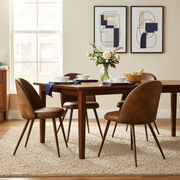 Haven Set of 4 High Back Fabric Upholsted Dining Chairs
