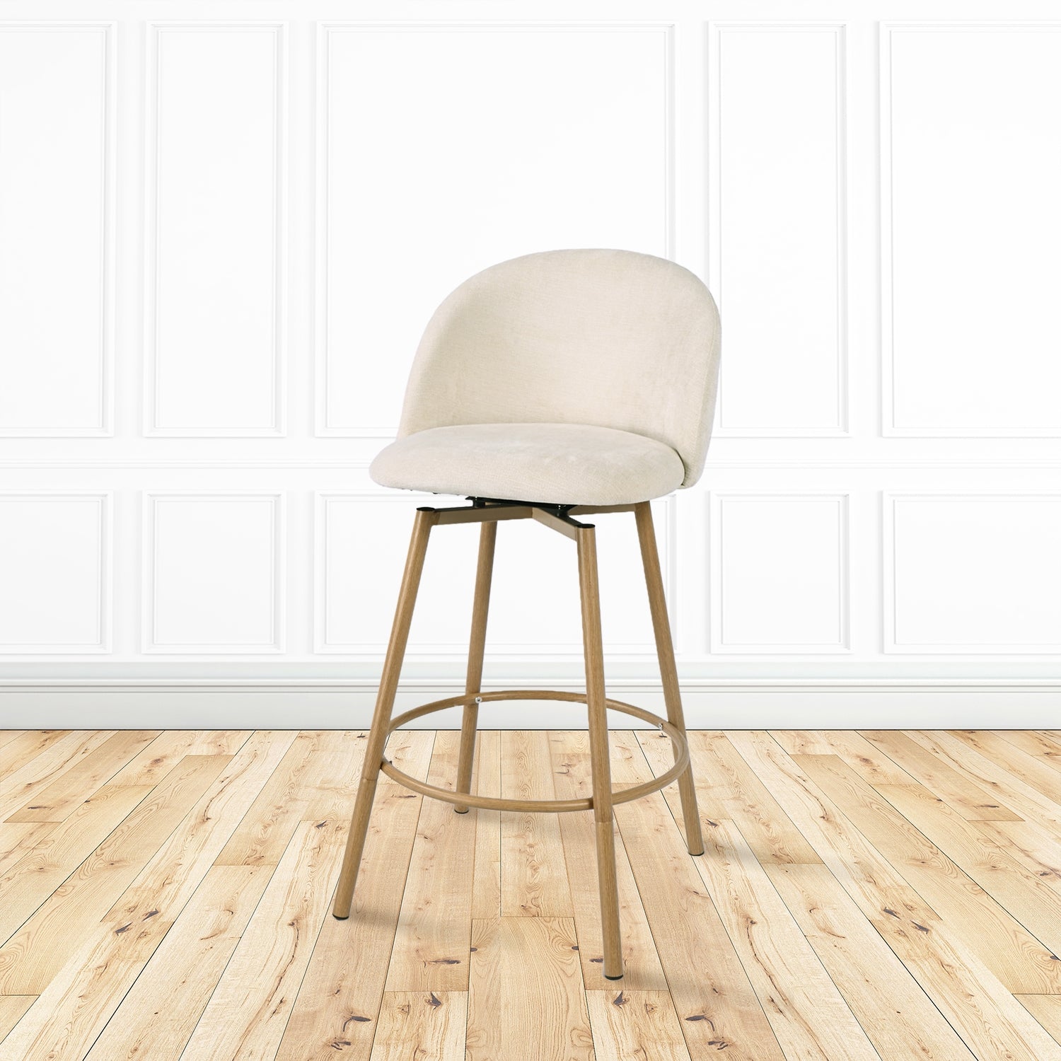 Homy Casa HSB-CS002 2PC Bar Stools in Biscuit Beige Bar Seating Open Box