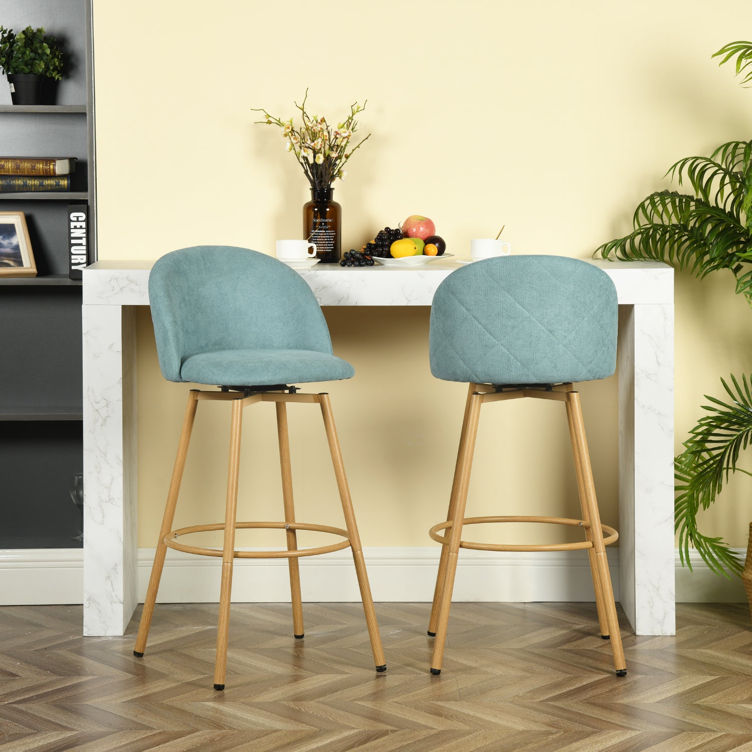 Homy Casa HSB-HB001 Aloe Bar Stool 28.9" Seat Height, Upholstered Kitchen Counter Stool Open Box