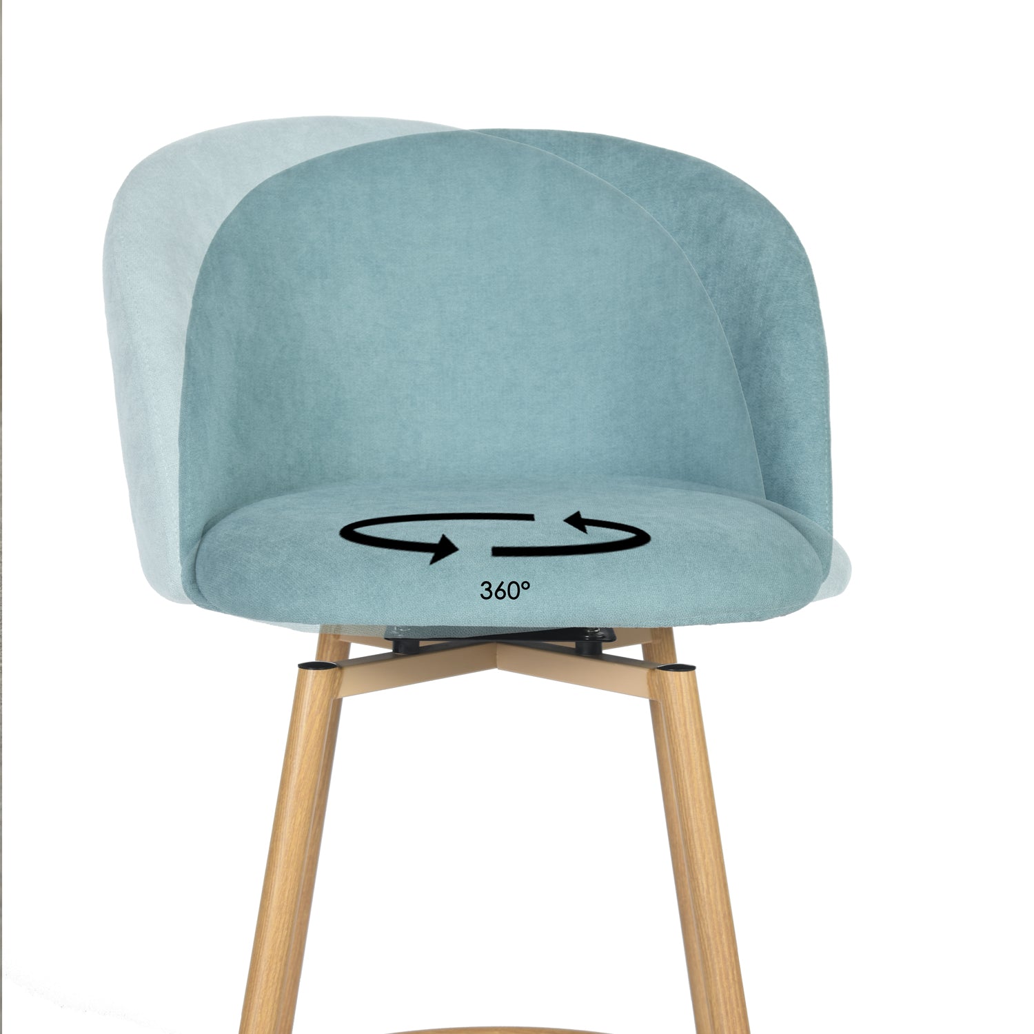 Homy Casa HSB-HB001 Aloe Bar Stool 28.9" Seat Height, Upholstered Kitchen Counter Stool Open Box
