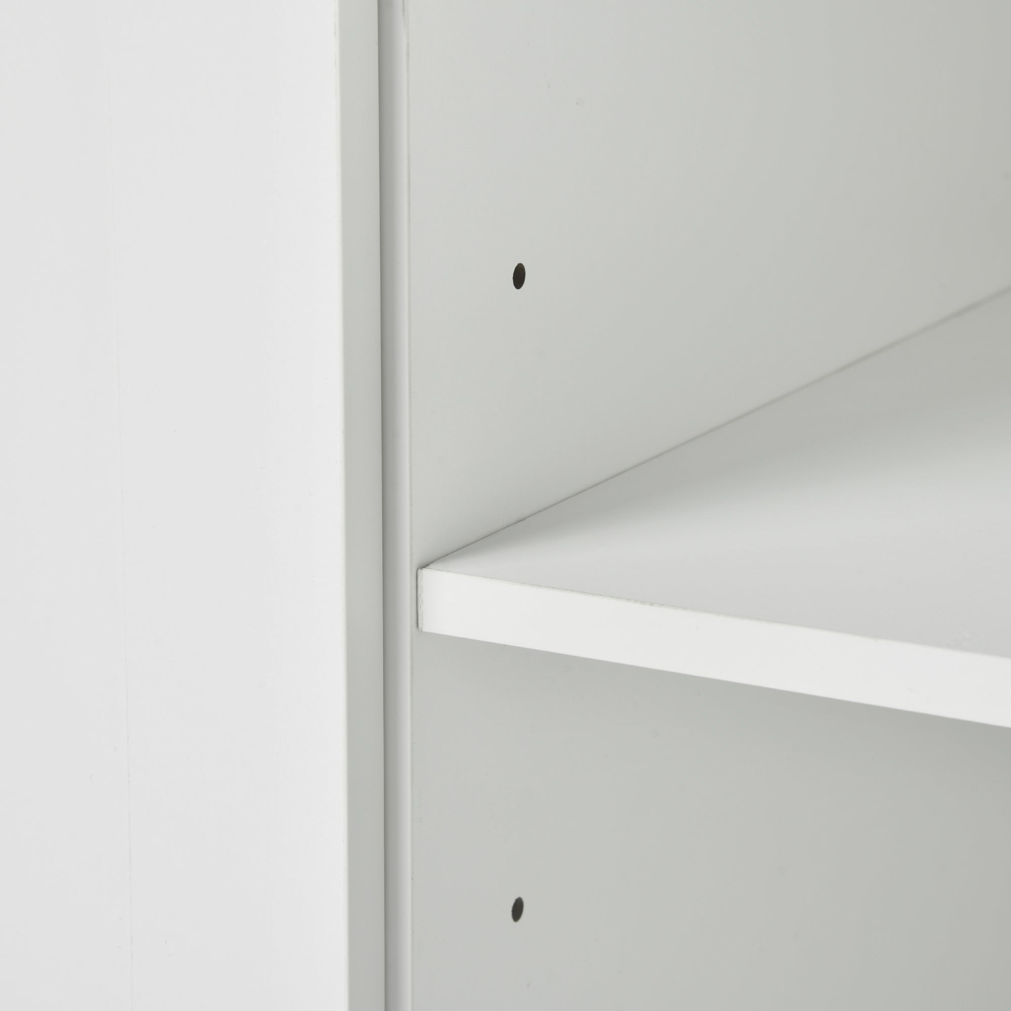 HUGH Kitchen Island Cart on Wheels, 45.3” Rolling Storage Cabinet with Oak-Finish Wood Top, 3 Drawers and 4 Doors, Side Towel Bars, White