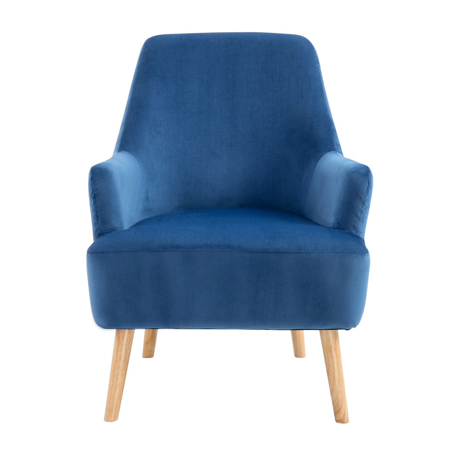Homy Casa HUTTER BLUE Leisure Chair Modern Velvet Armchair for Living Room, Bedroom, Office Open Box