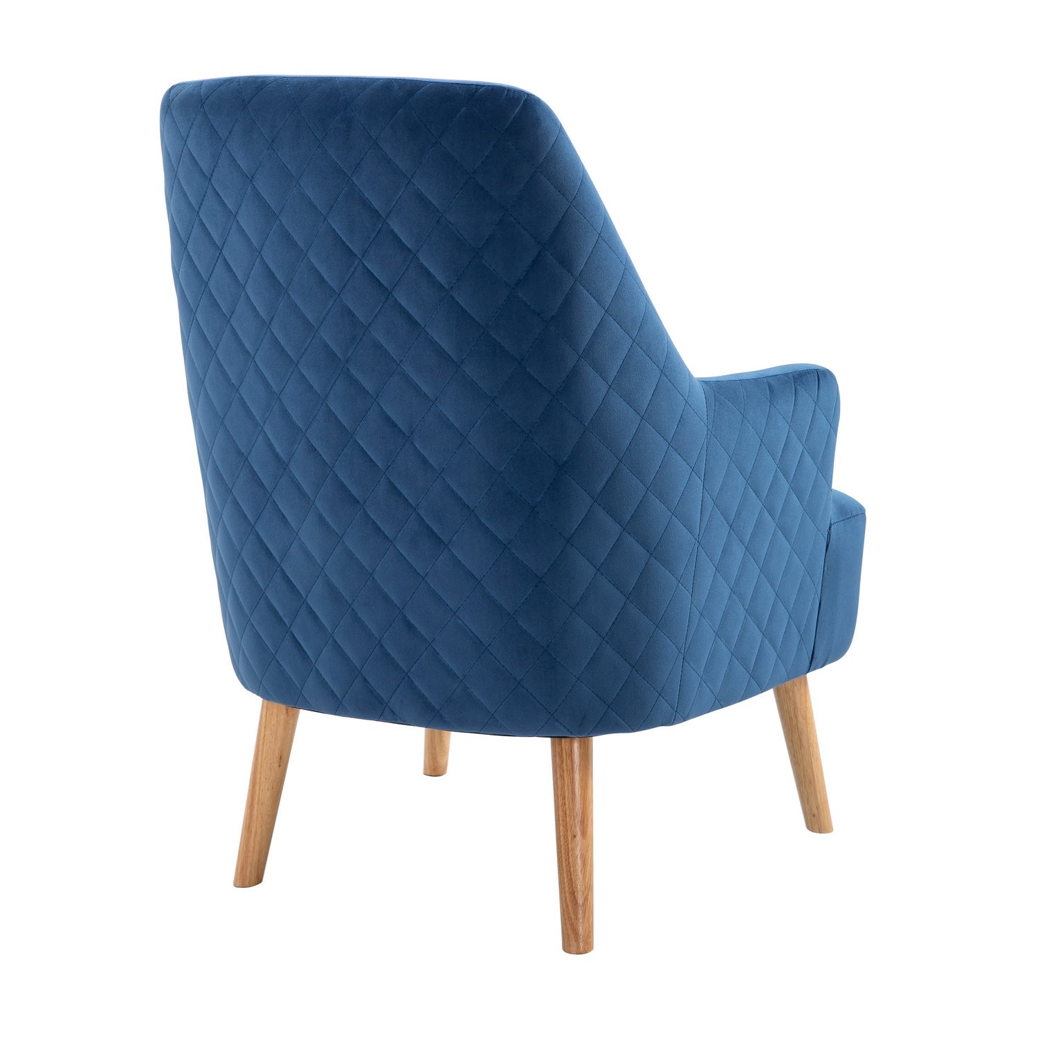 Homy Casa HUTTER BLUE Leisure Chair Modern Velvet Armchair for Living Room, Bedroom, Office Open Box