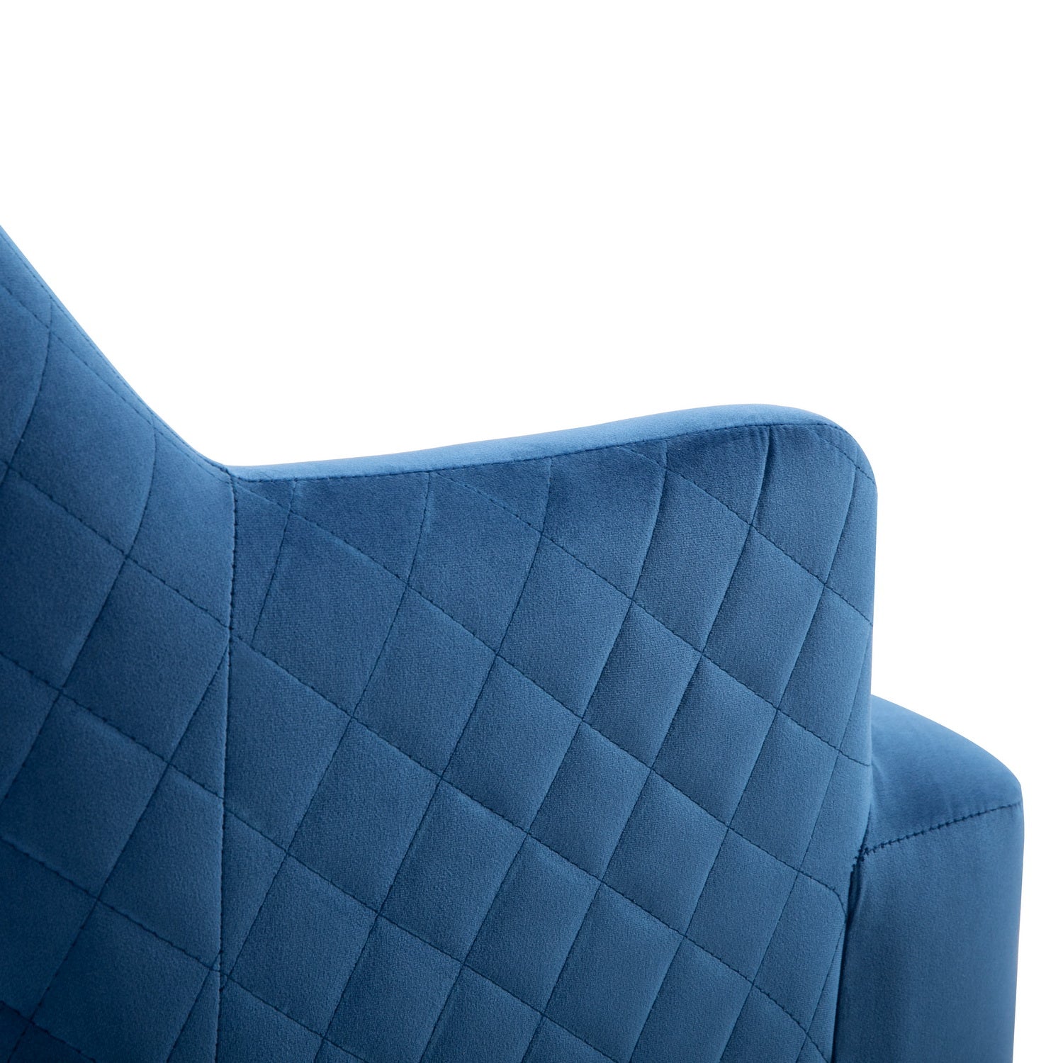 Homy Casa HUTTER BLUE Leisure Chair Modern Velvet Armchair for Living Room, Bedroom, Office Open Box