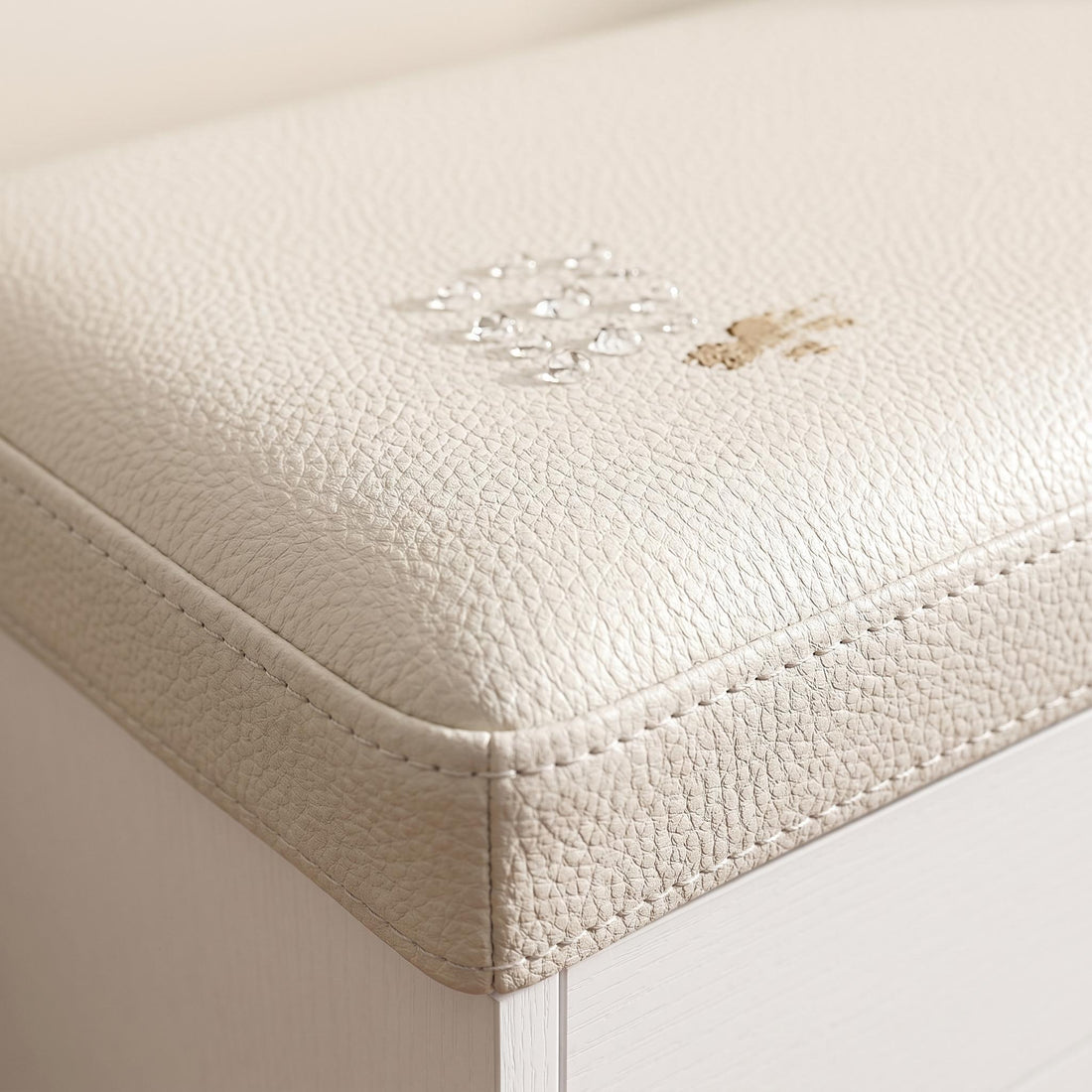 Faux Leather Cushioned Top