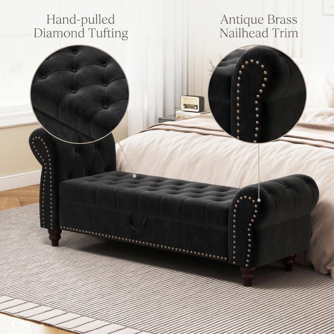 Diamond Tufting and Nailhead Trim