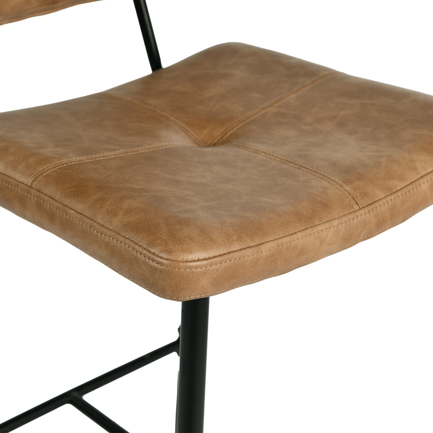Homy Casa IDP-CS001 Cognac Brown Counter Bar Stools Open Box
