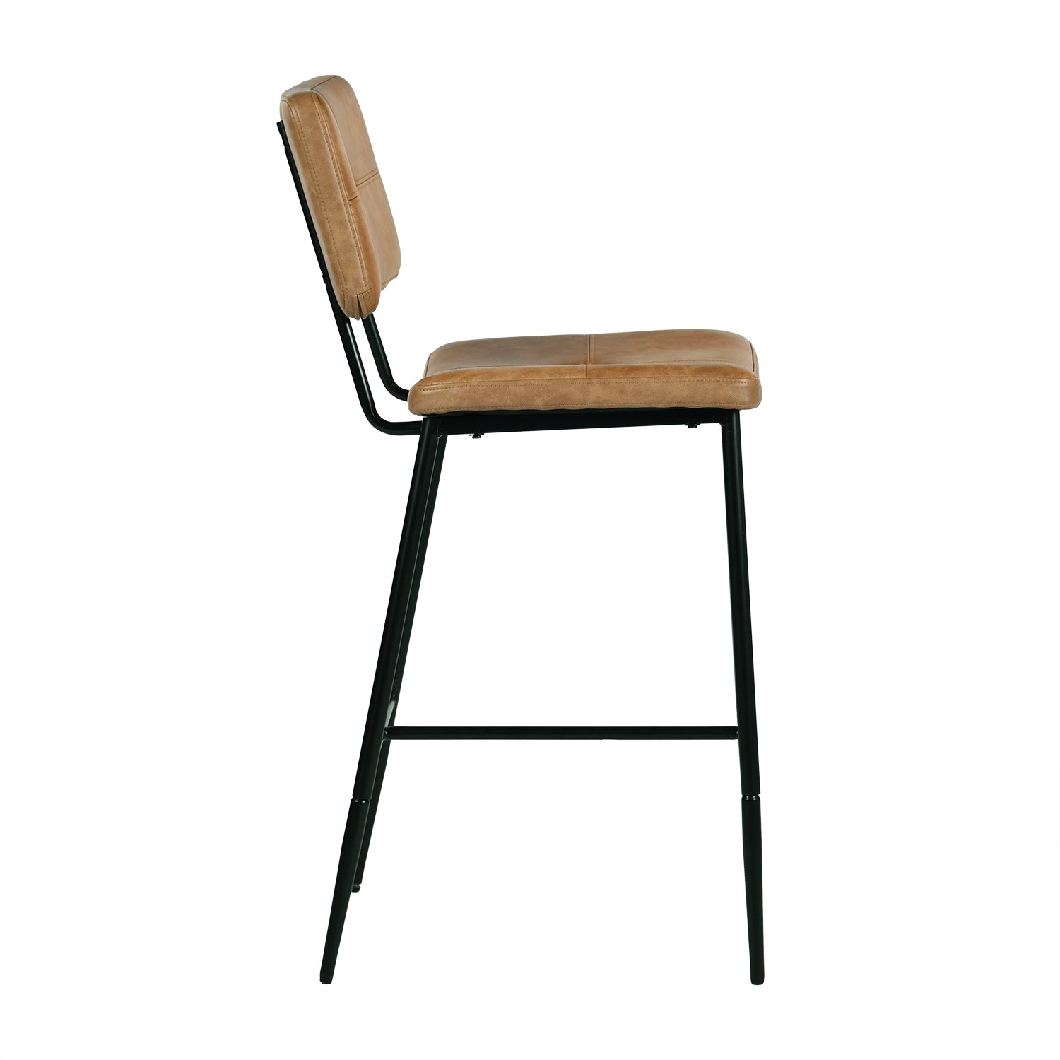 Homy Casa IDP-CS001 Cognac Brown Counter Bar Stools Open Box