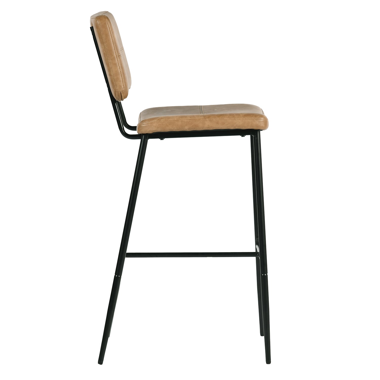 Homy Casa IDP-HB001 Cognac Brown Bar Stools Tall Bar Seating Set Open Box