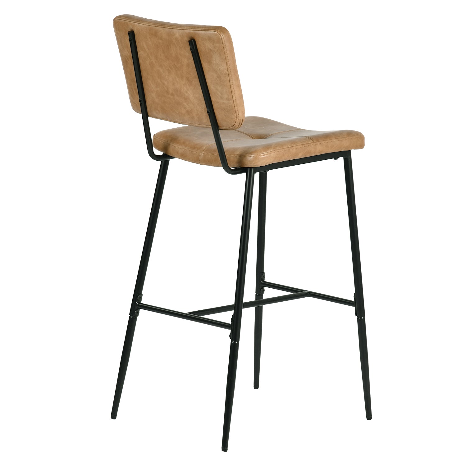Homy Casa IDP-HB001 Cognac Brown Bar Stools Tall Bar Seating Set Open Box