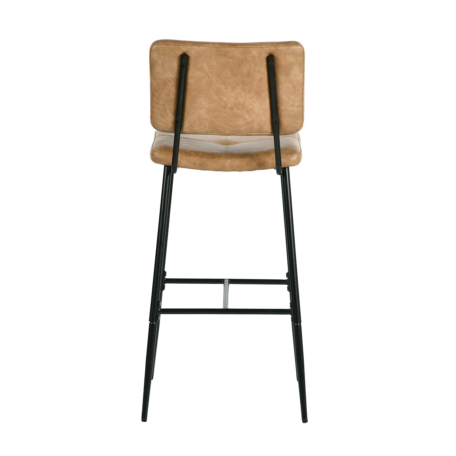 Homy Casa IDP-HB001 Cognac Brown Bar Stools Tall Bar Seating Set Open Box