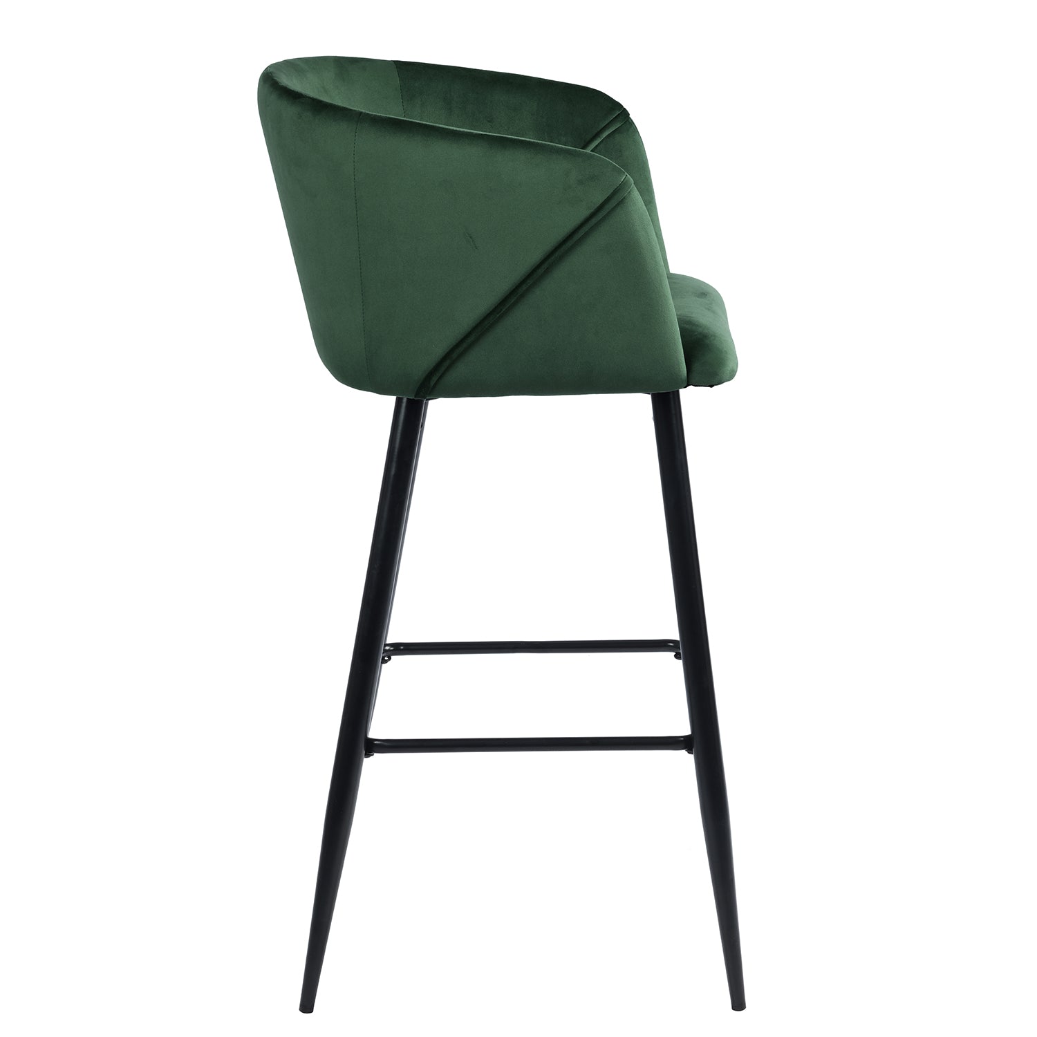 Homy Casa Aldridge Green 2PC 30" Velvet Upholstered Bar Stools Open Box