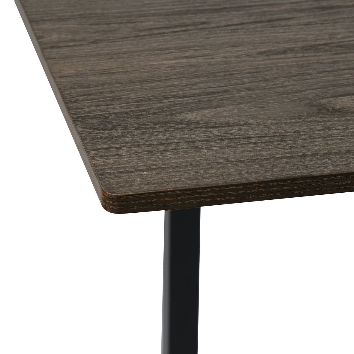 Homy Casa BARI+STEFFEN 7PC Dining Set with 47–62” Extendable Walnut Table and 6 STEFFEN Brown Fabric Chairs Open Box