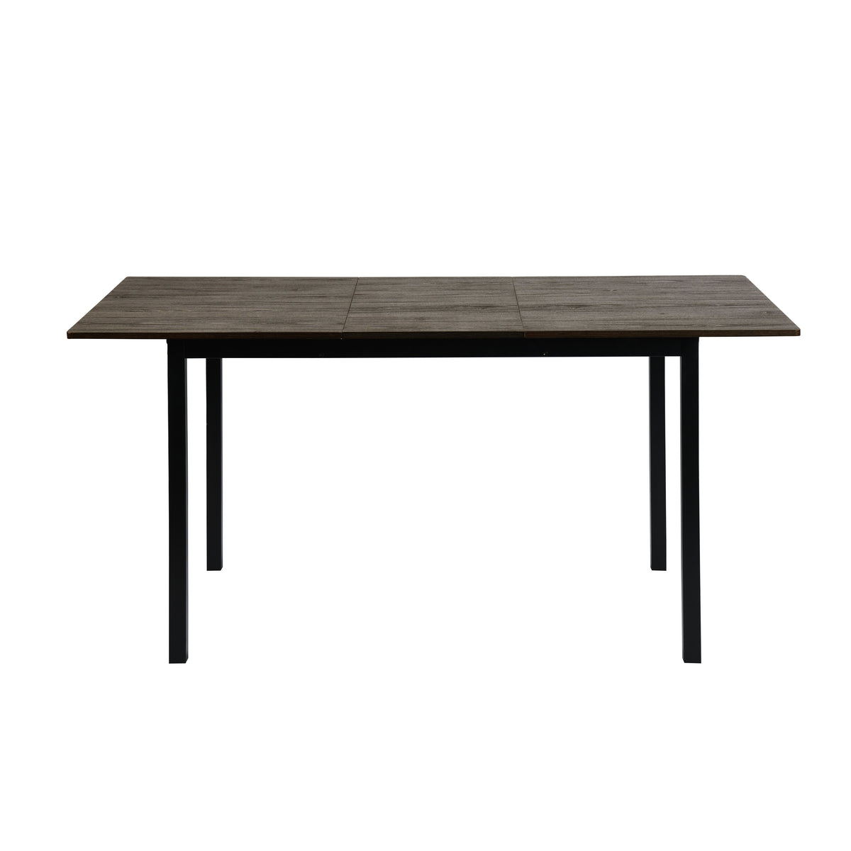 Homy Casa BARI+STEFFEN 7PC Dining Set with 47–62” Extendable Walnut Table and 6 STEFFEN Brown Fabric Chairs Open Box