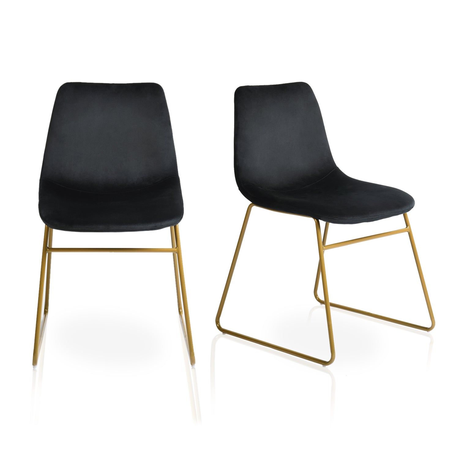 Batassel Velvet Upholstery Dining Chair Set of 2