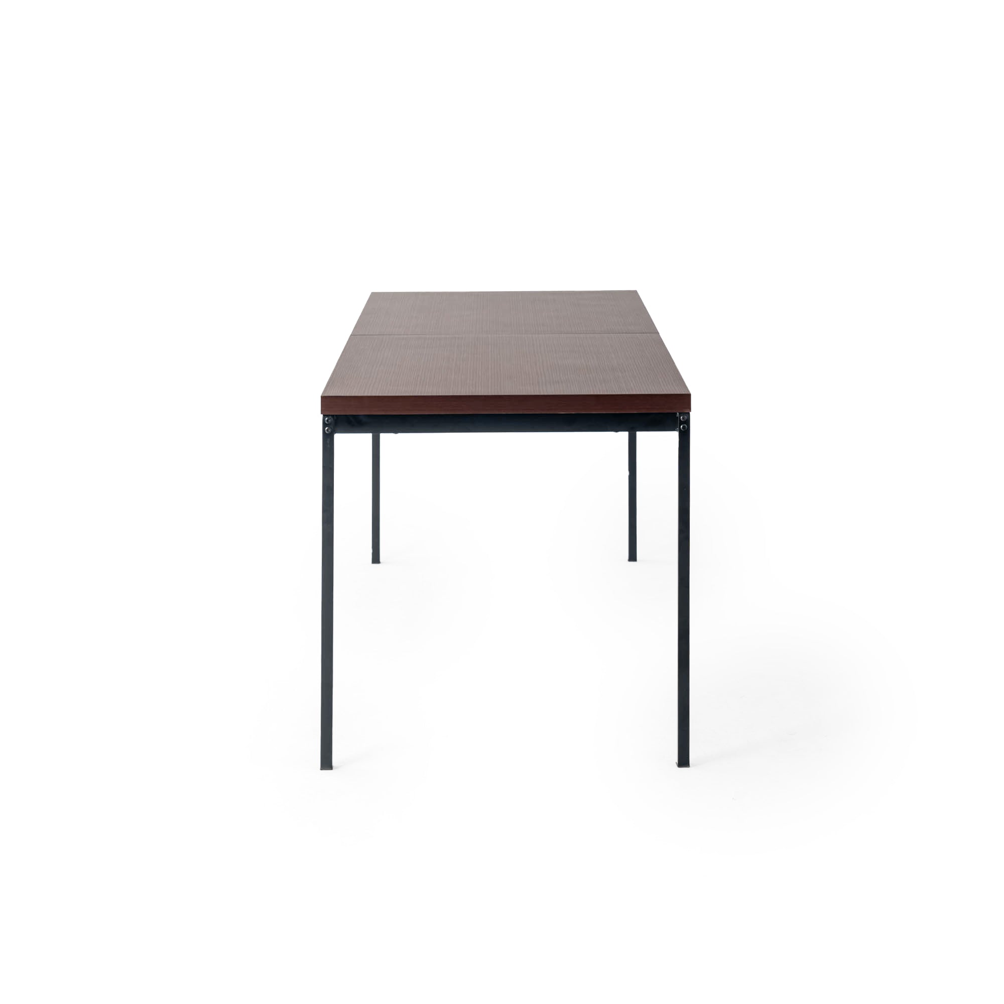 Homy Casa CAJON 150+HAVEN 5-Piece Dining Set 59" Dark Walnut Table and 4 Beige Fabric Dining Chairs Open Box