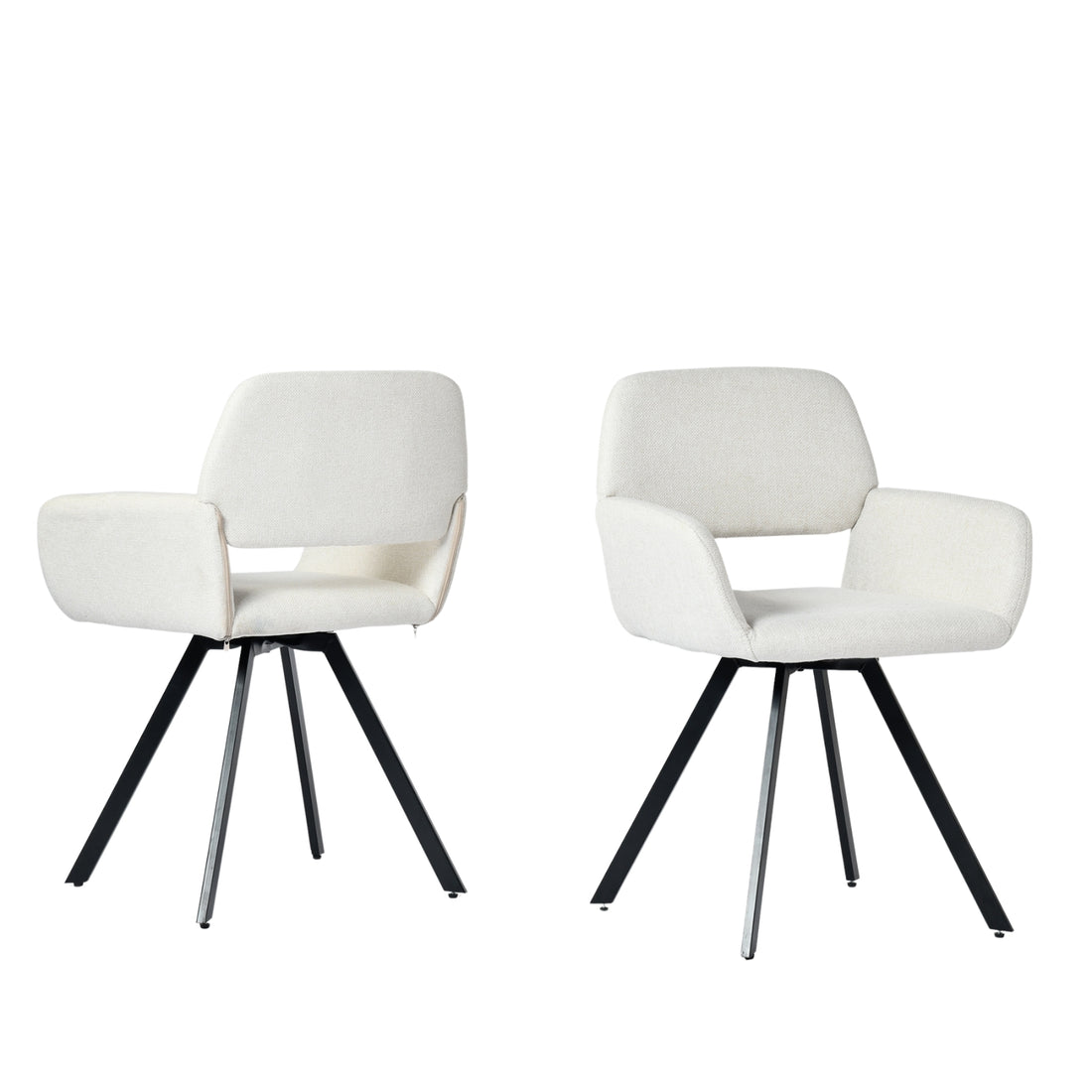 Ergonomic Cream Armchairs