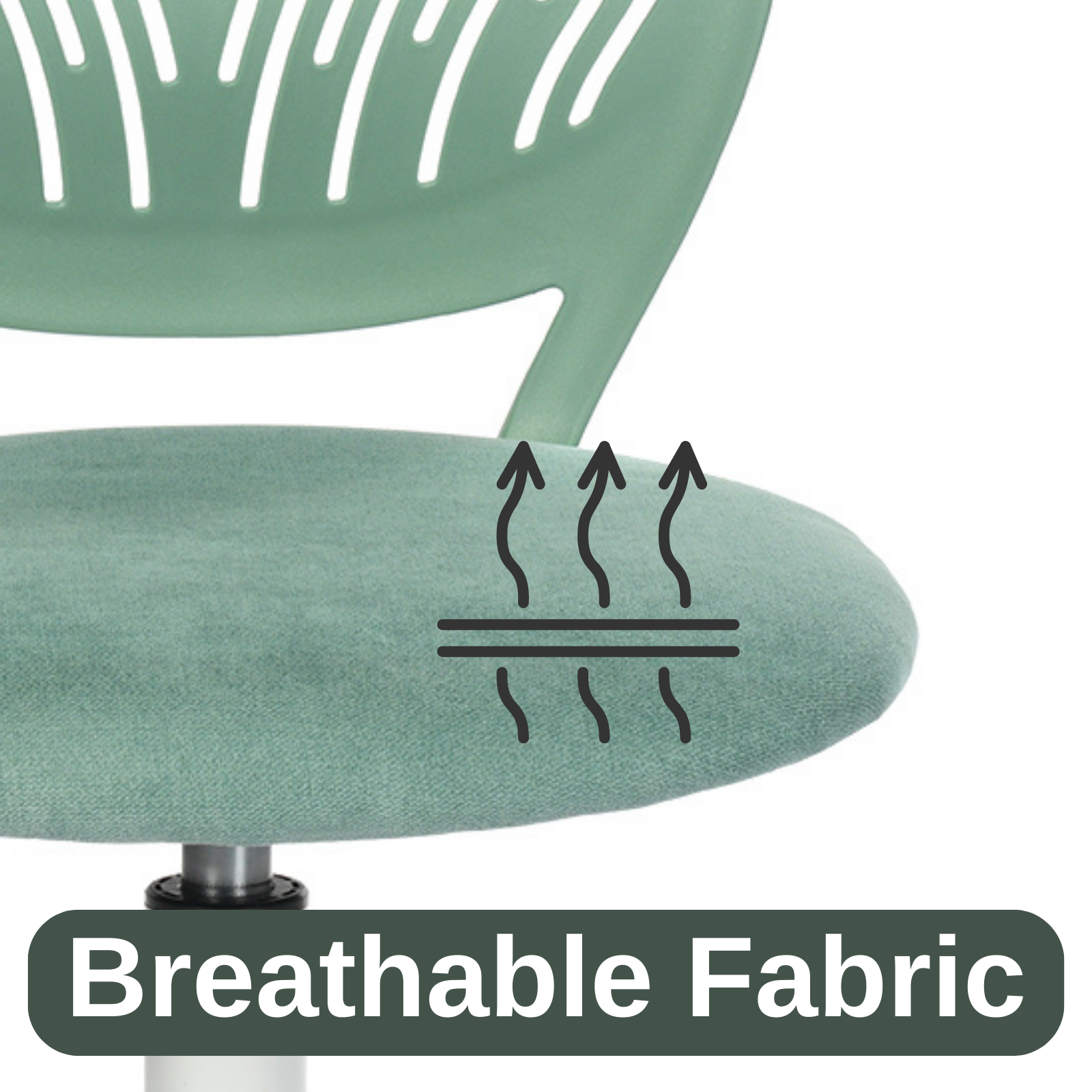 Homy Casa Carnation Morandi Aqua Green Fabric Desk Chair