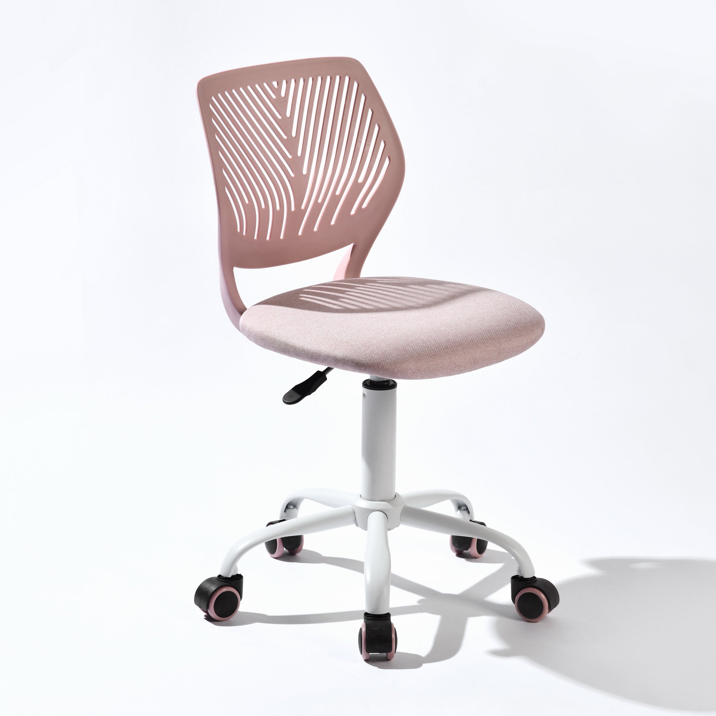 Lecce Pink Vanity Set Hollywood Lighted Mirror Desk with CARNATION Morandi Fabric Swivel Chair