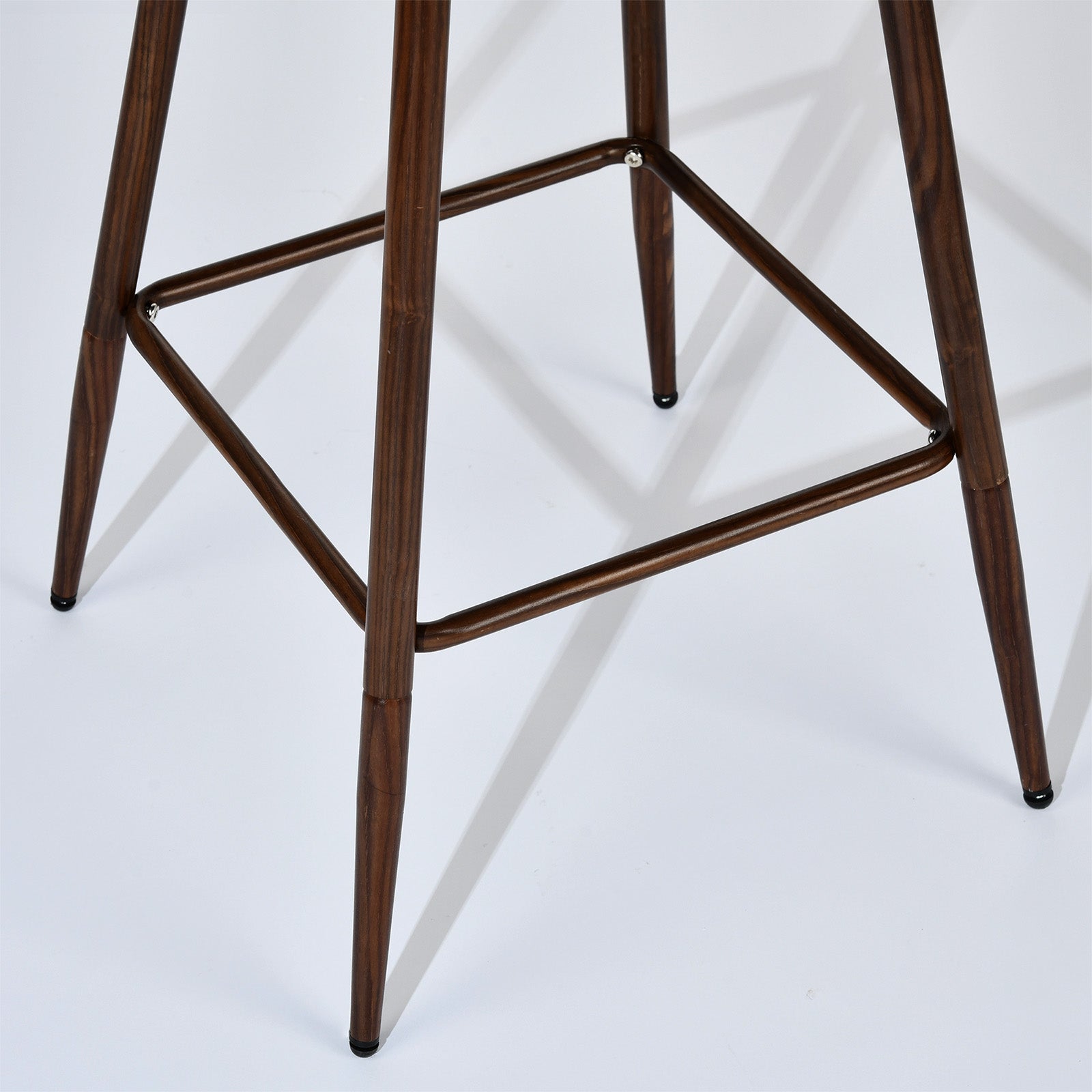 Homy Casa Charlton Counter 2PC Bar Stool Suede Brown Swivel Chair Open Box