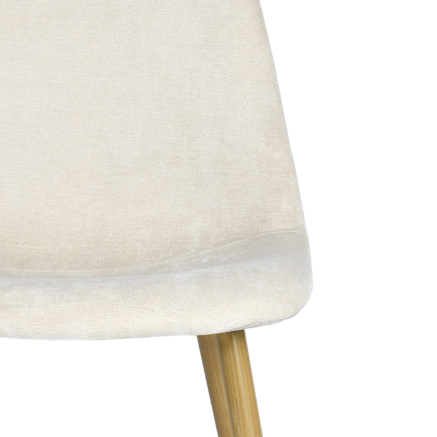 Open Box Homy Casa CHARLTON TERRY BEIGE OAK LEG Dining Chair "17.32 x 20.87 x 34.25 in" Modern Seating for Home and Office
