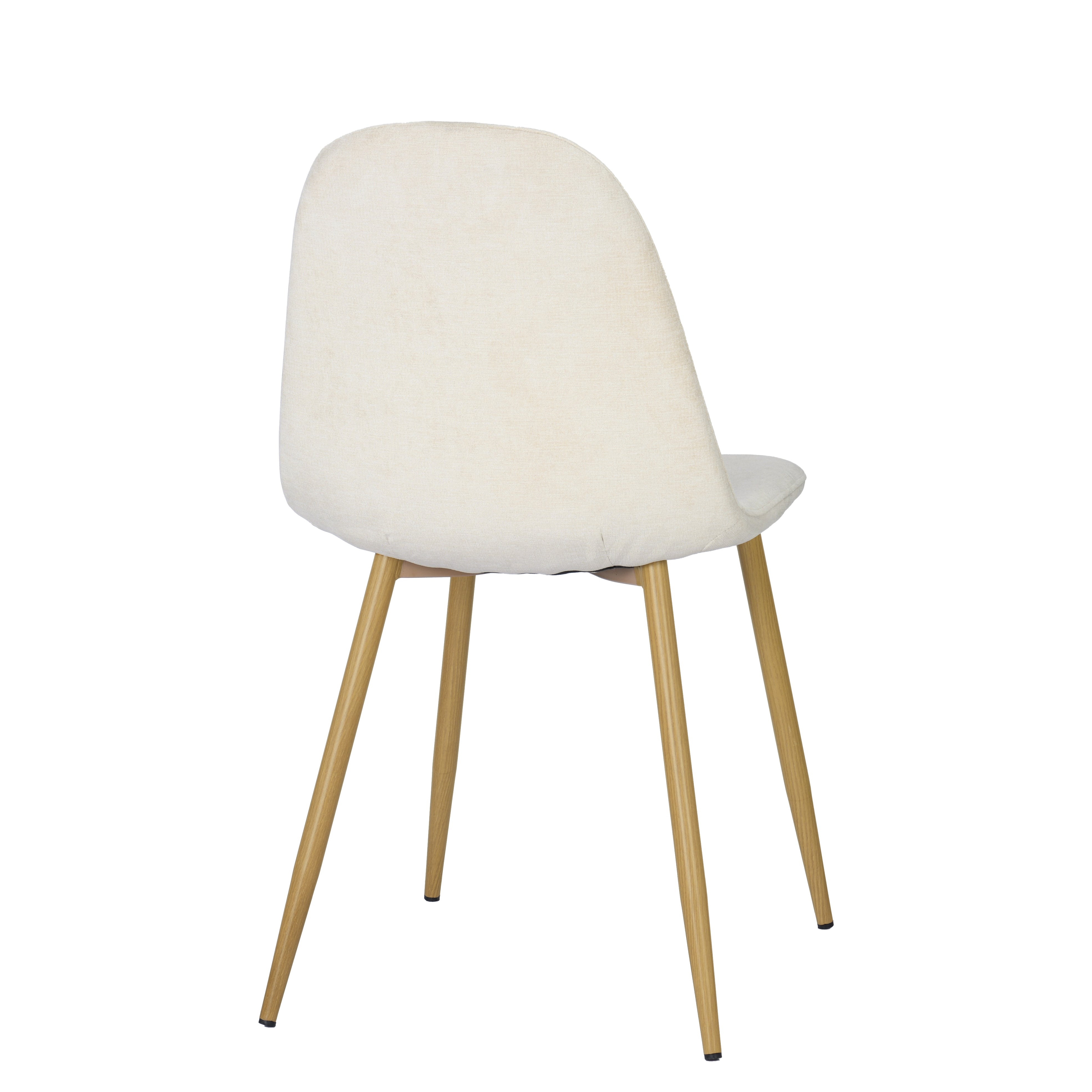Open Box Homy Casa CHARLTON TERRY BEIGE OAK LEG Dining Chair "17.32 x 20.87 x 34.25 in" Modern Seating for Home and Office
