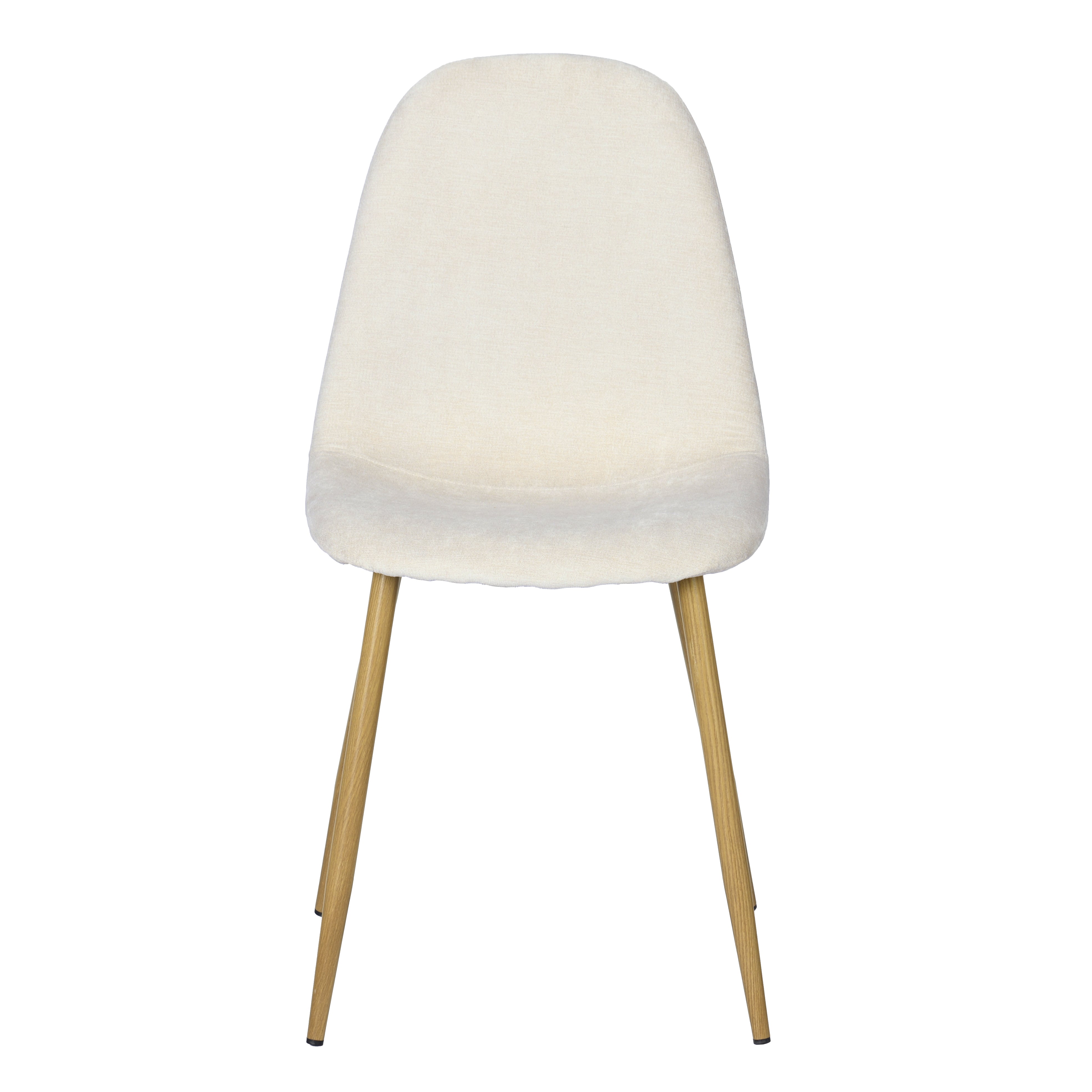 Open Box Homy Casa CHARLTON TERRY BEIGE OAK LEG Dining Chair "17.32 x 20.87 x 34.25 in" Modern Seating for Home and Office