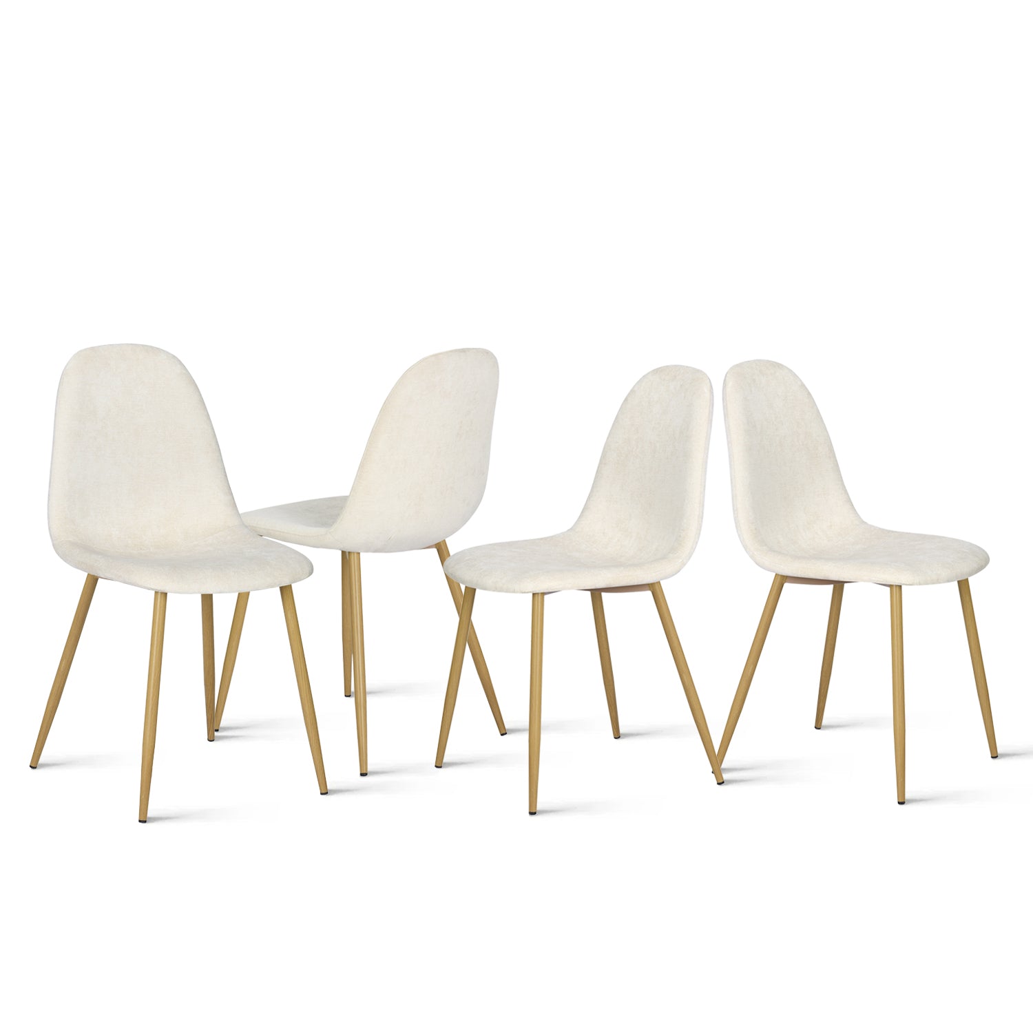 Open Box Homy Casa CHARLTON TERRY BEIGE OAK LEG Dining Chair "17.32 x 20.87 x 34.25 in" Modern Seating for Home and Office