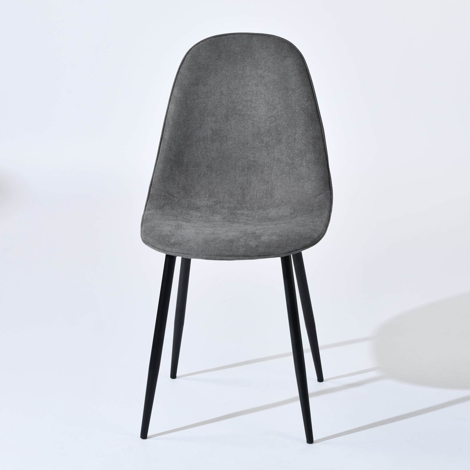 Charlton Terry Fabric Shell Dining Chairs with Waisted Back Set of 4