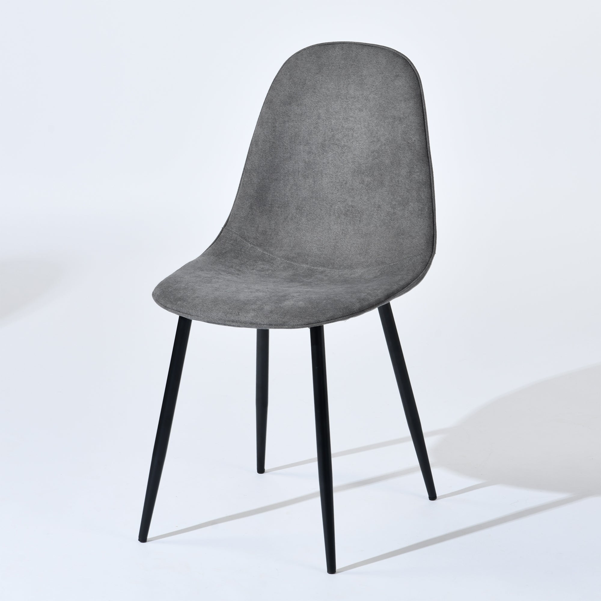 Charlton Terry Fabric Shell Dining Chairs with Waisted Back Set of 4