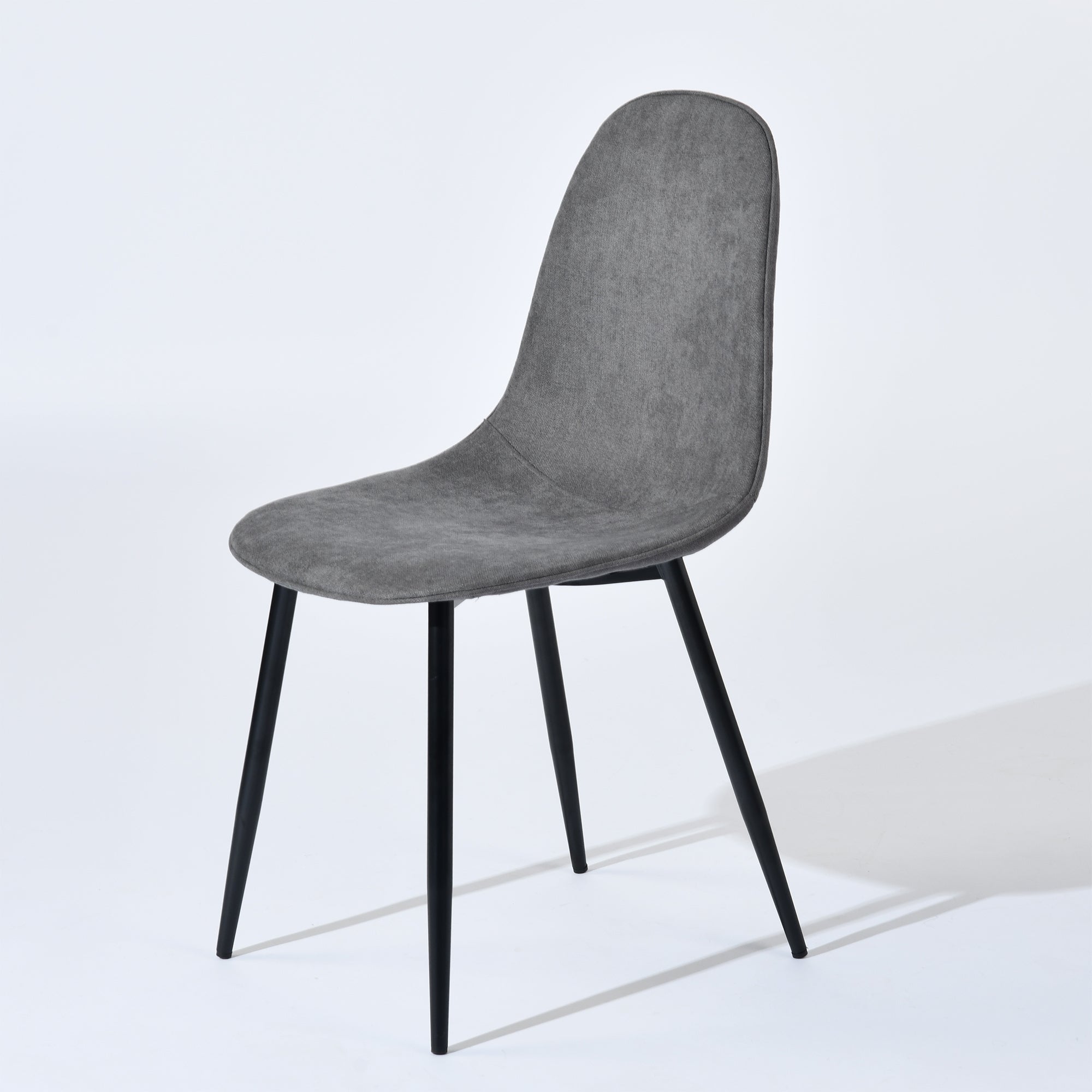 Charlton Terry Fabric Shell Dining Chairs with Waisted Back Set of 4