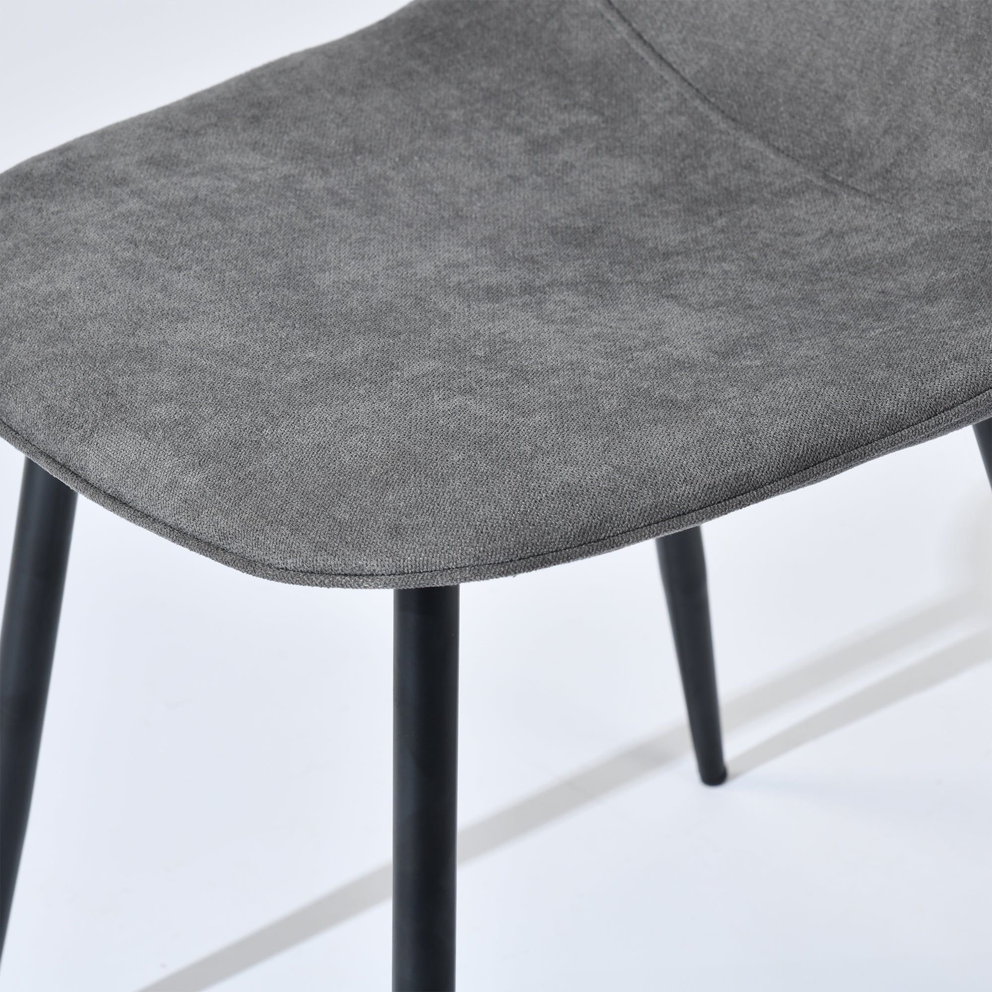 Charlton Terry Fabric Shell Dining Chairs with Waisted Back Set of 4