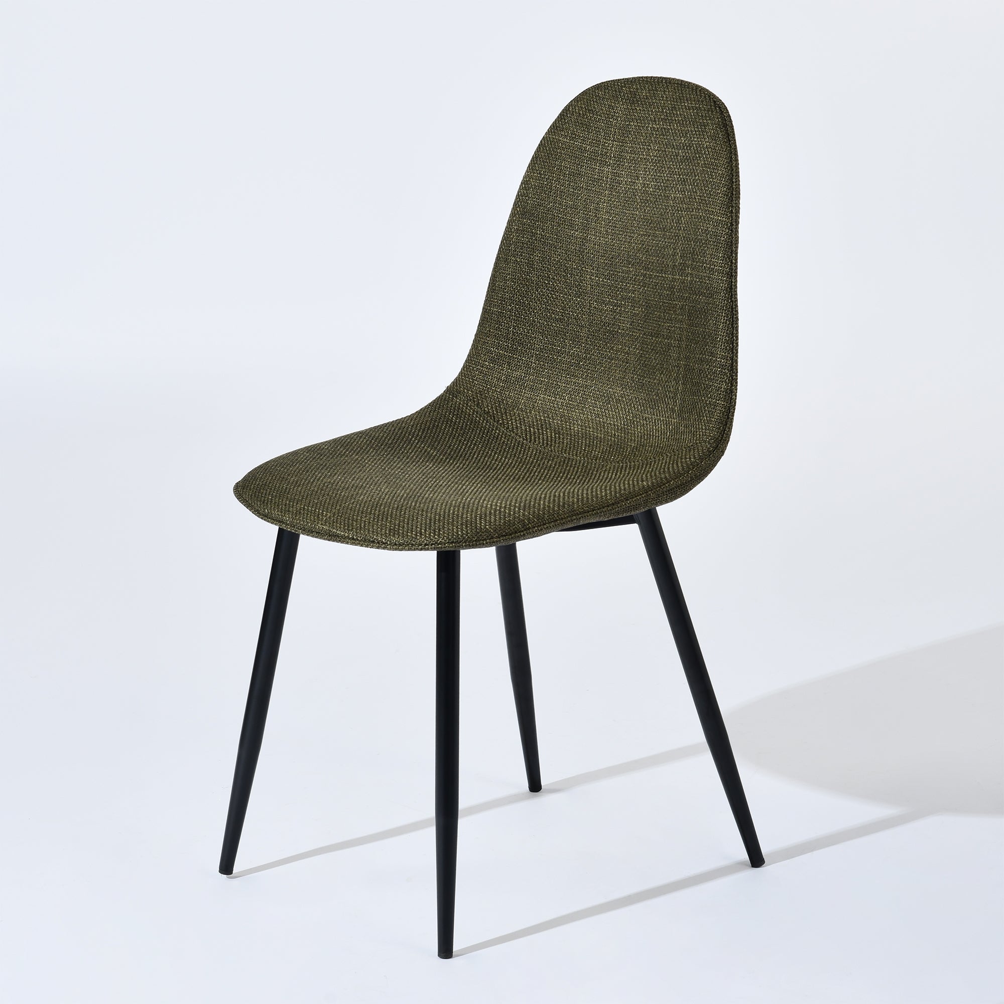 Open Box Homy Casa CHARLTON FABRIC LIME GREEN Dining Chair "17.32 x 20.87 x 33.86 in" Modern Seating for Kitchen & Dining Room