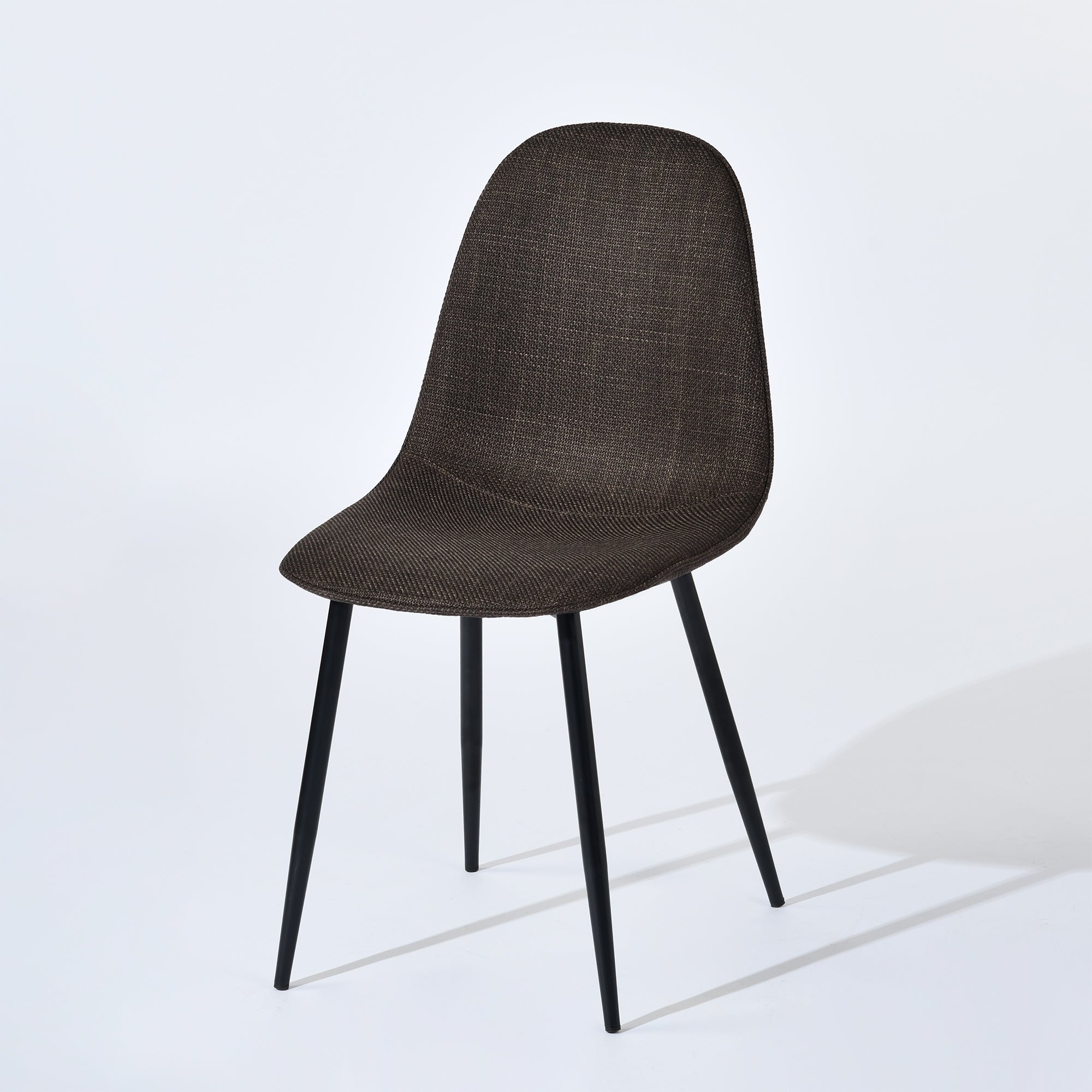 Charlton Tweed Dining Chair Set of 4 with Splayed Metal Legs