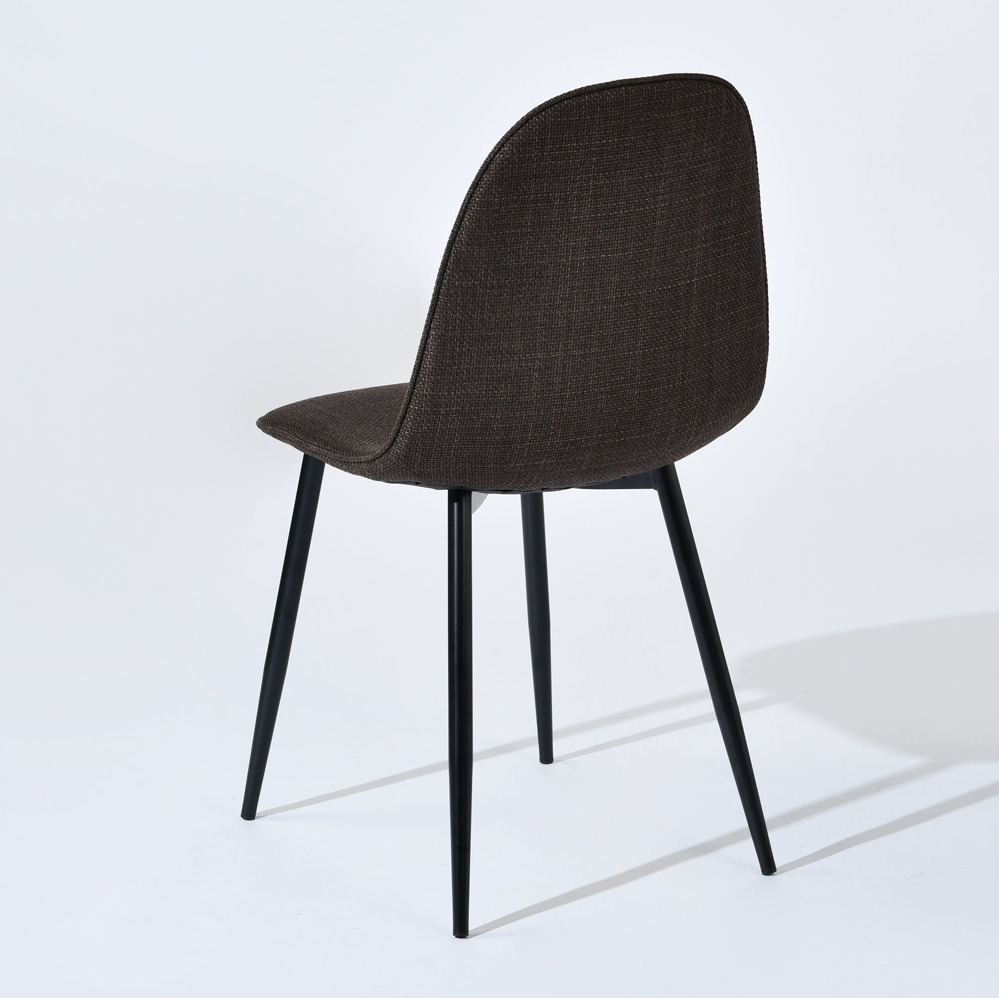 Charlton Tweed Dining Chair Set of 4 with Splayed Metal Legs