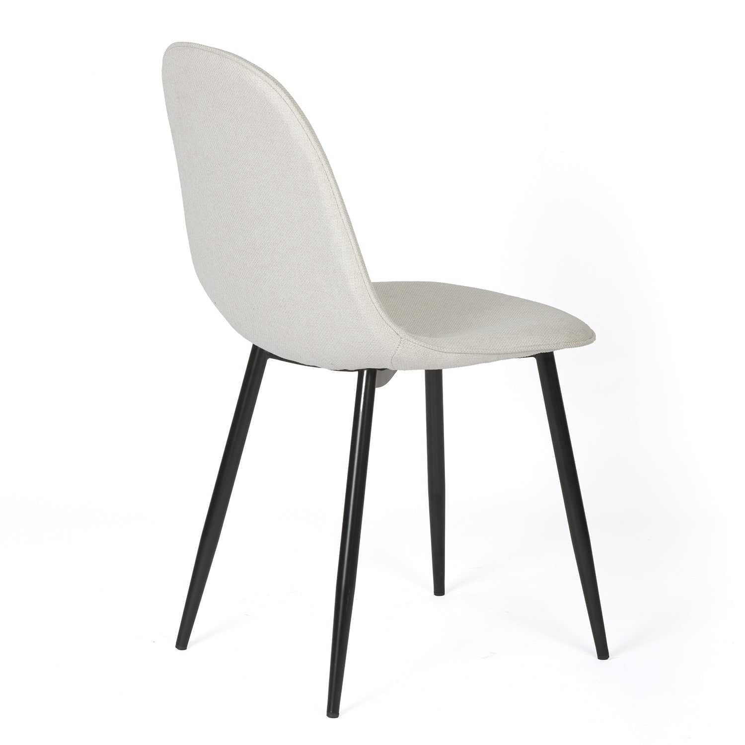 Charlton Tweed Dining Chair Set of 4 with Splayed Metal Legs