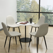 Charlton Tweed Dining Chair Set of 4 with Splayed Metal Legs