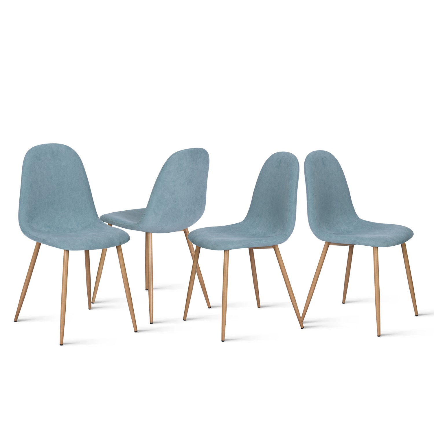 Homy Casa Charlton 4PC Modern Fabric Dining Chair, Mint, Open Box