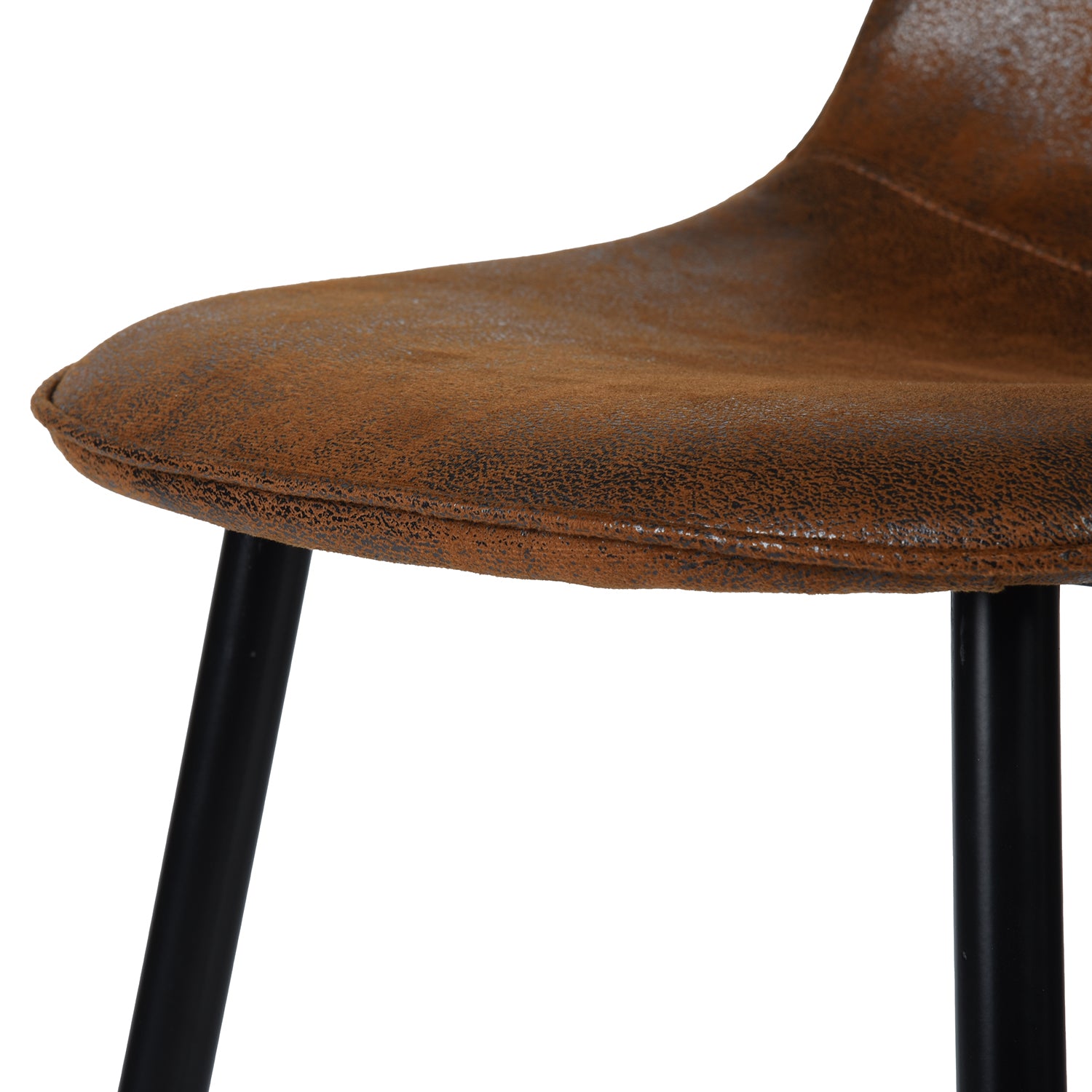 Stan 5 Piece Walnut Dining Table Set 63” Table with 4 Charlton Upholstered Chairs